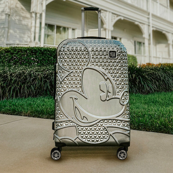 Silver Disney Mickey Mouse luggage texture spinner suitcase