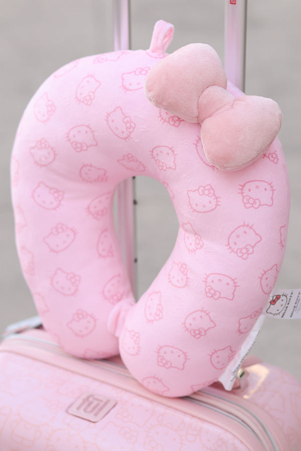 Hello Kitty Ful logo travel neck pillow pink - best neckpillows for travelling