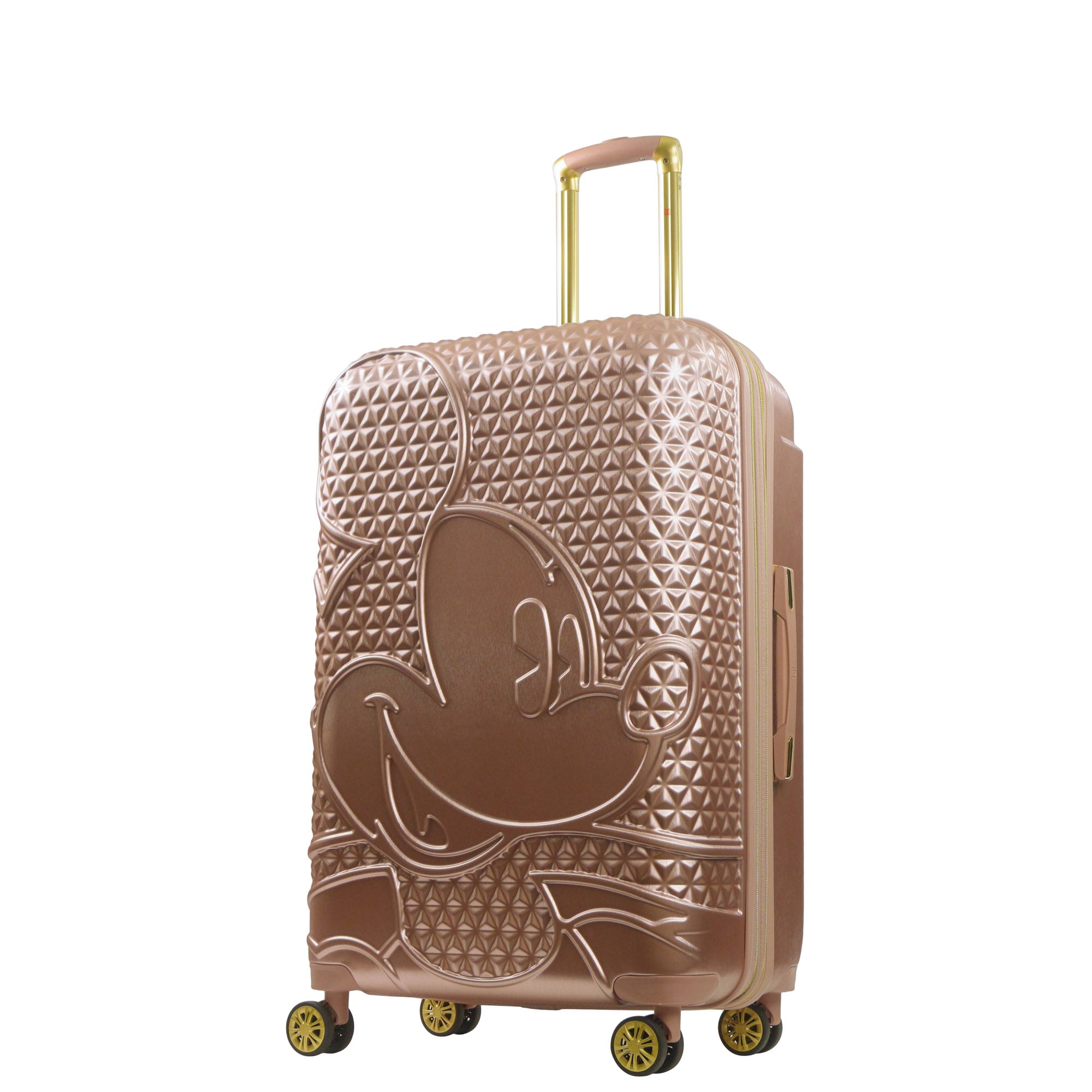 Mickey Mouse Rolling Luggage FŪL Disney Suitcase 30" Rose Gold