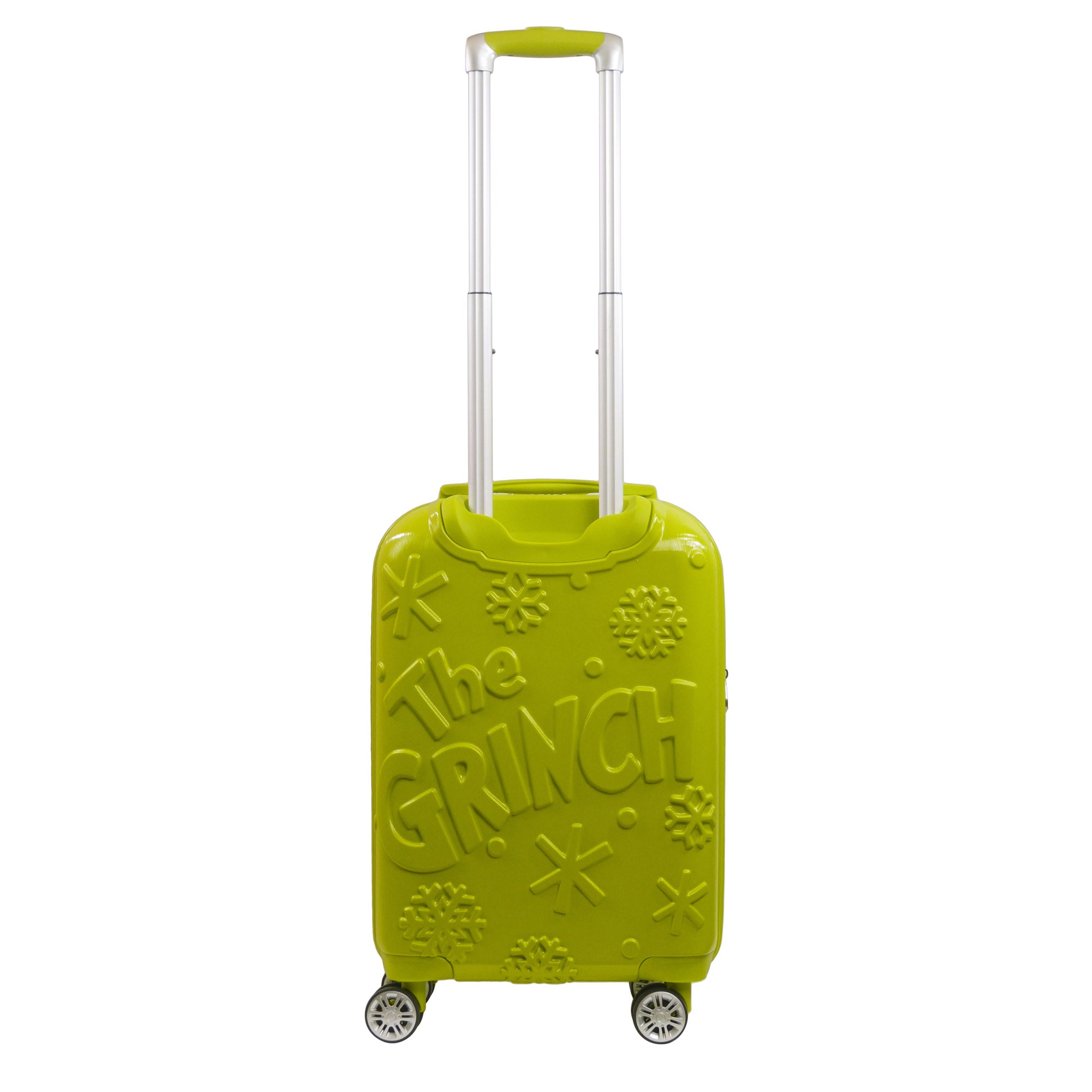 Green Grinch hardside spinner suitcase carry-on rolling luggage