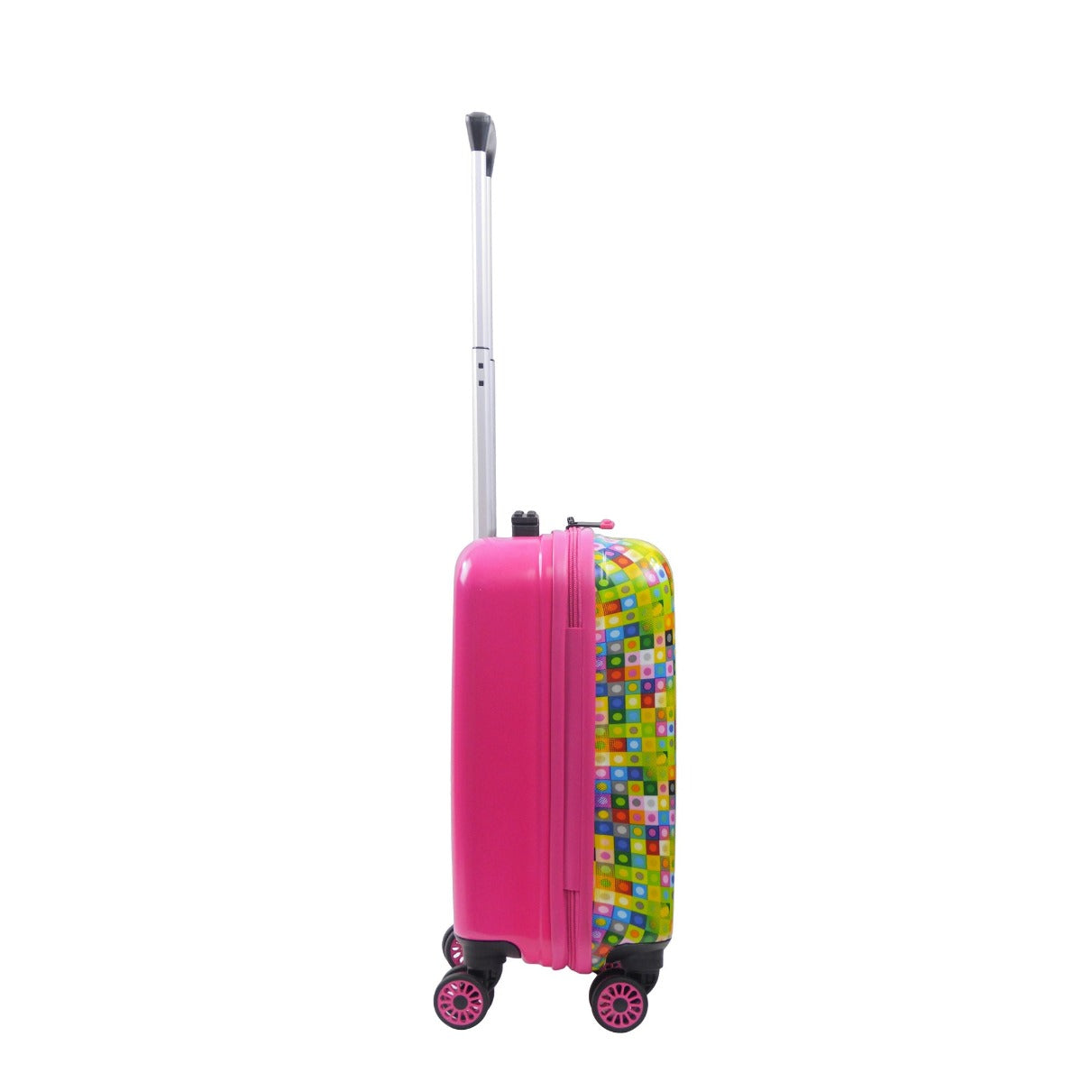 Pink Lego Play Date Hey Minifigures 18-inch luggage - best kids carry-on hard-sided spinner suitcase for traveling