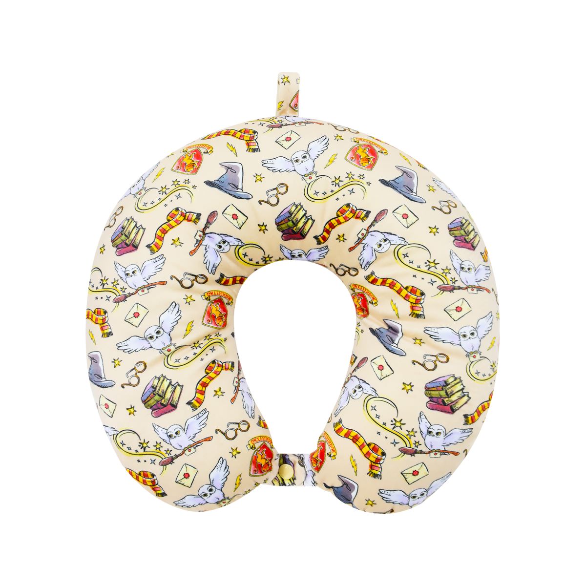 Harry Potter All over Print  Off-White Memory Foam Travel Neck pillow