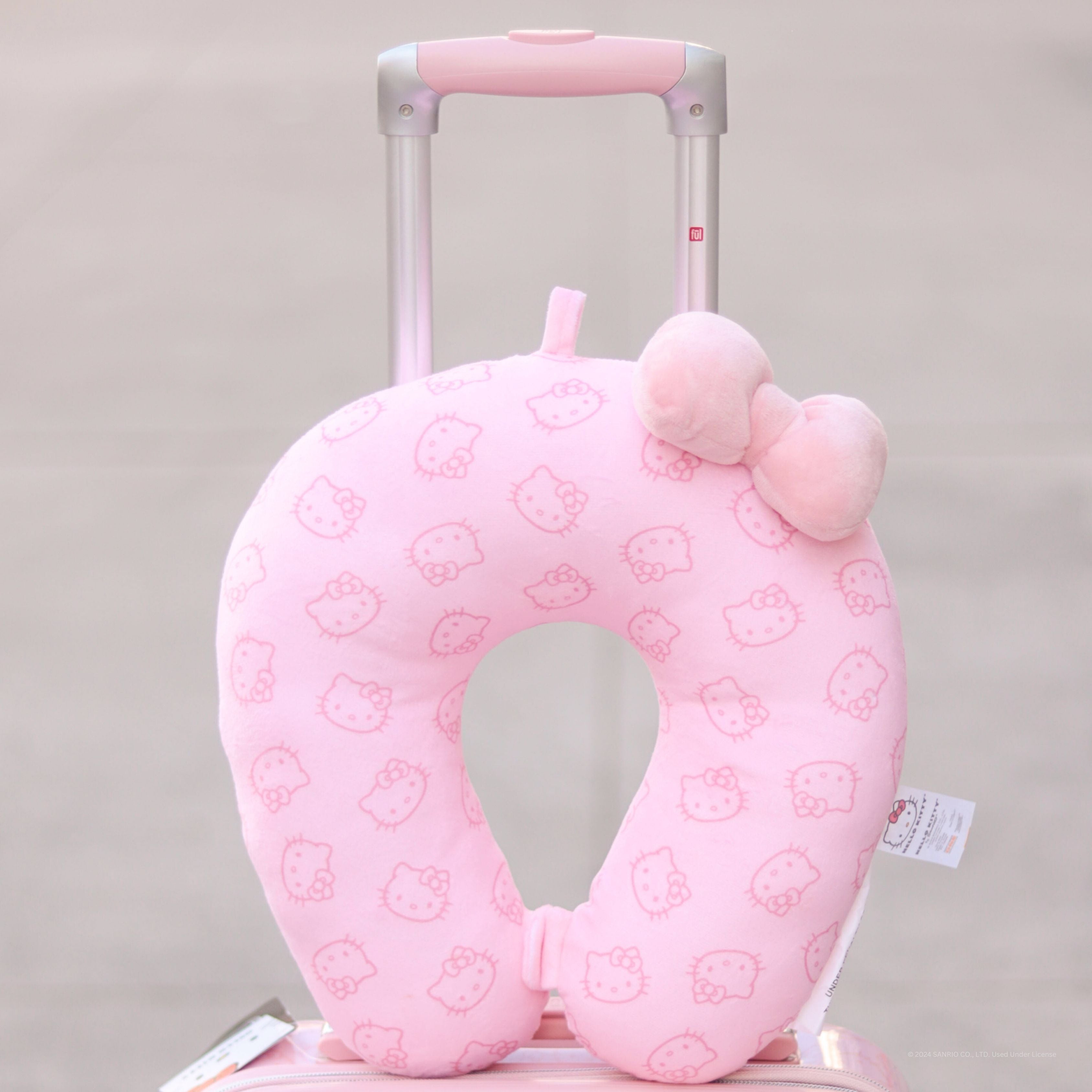 Hello Kitty Ful logo travel neck pillow pink