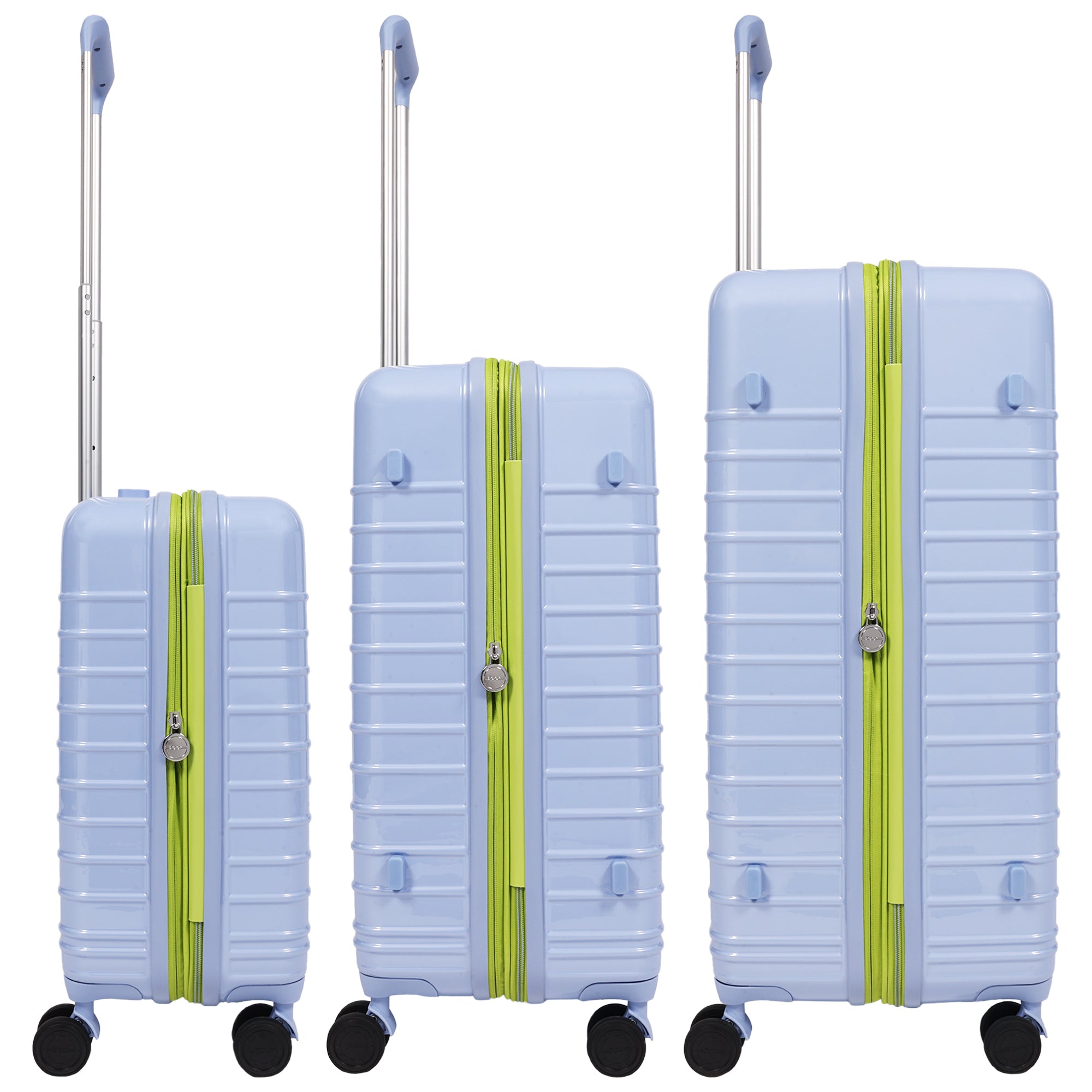 Fiat 500 x FUL 3-Piece Expandable Hardside Spinner Luggage Set – 22", 26.5", 31.5", Light Blue
