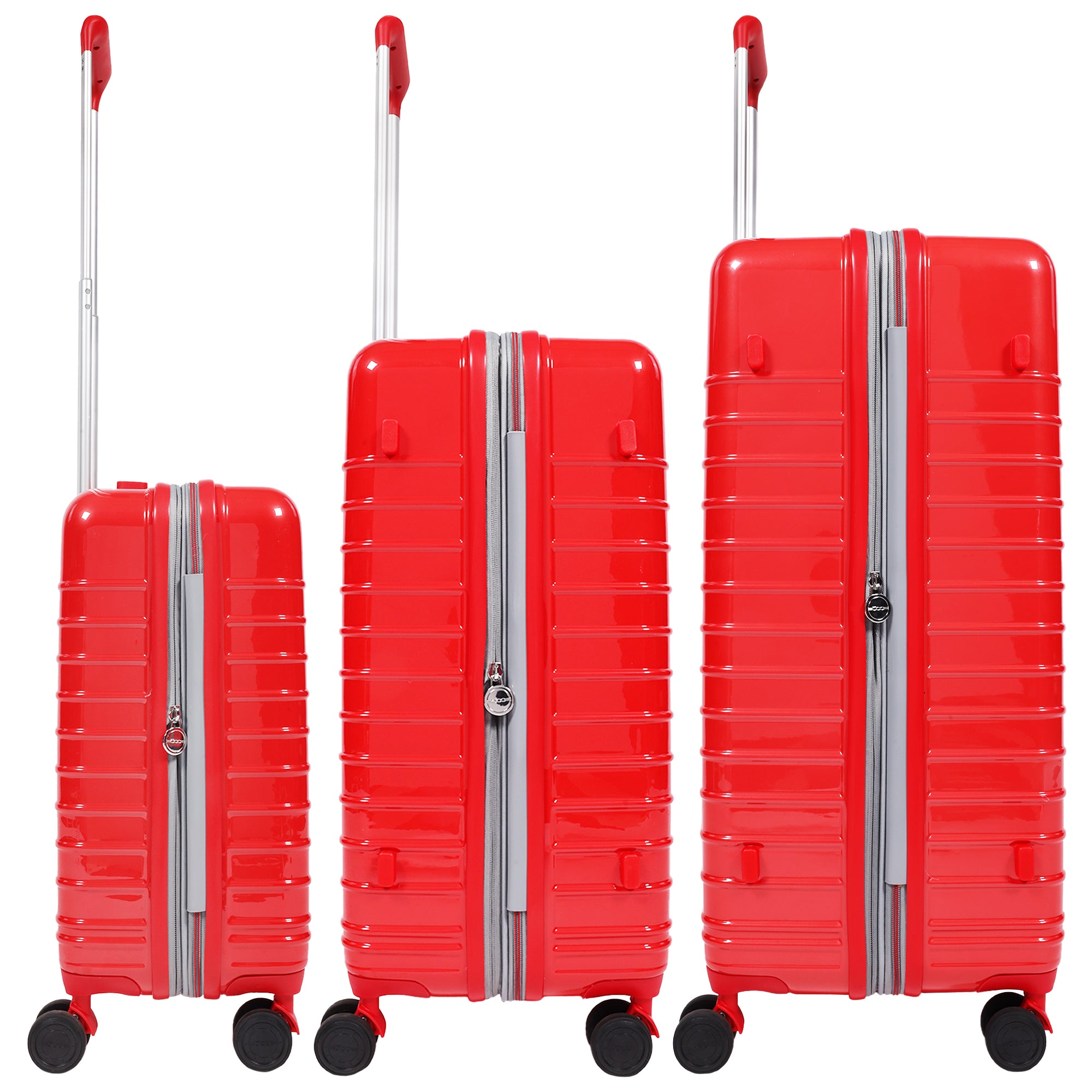Fiat 500 x FUL 3-Piece Expandable Hardside Spinner Luggage Set – 22", 26.5", 31.5", Red