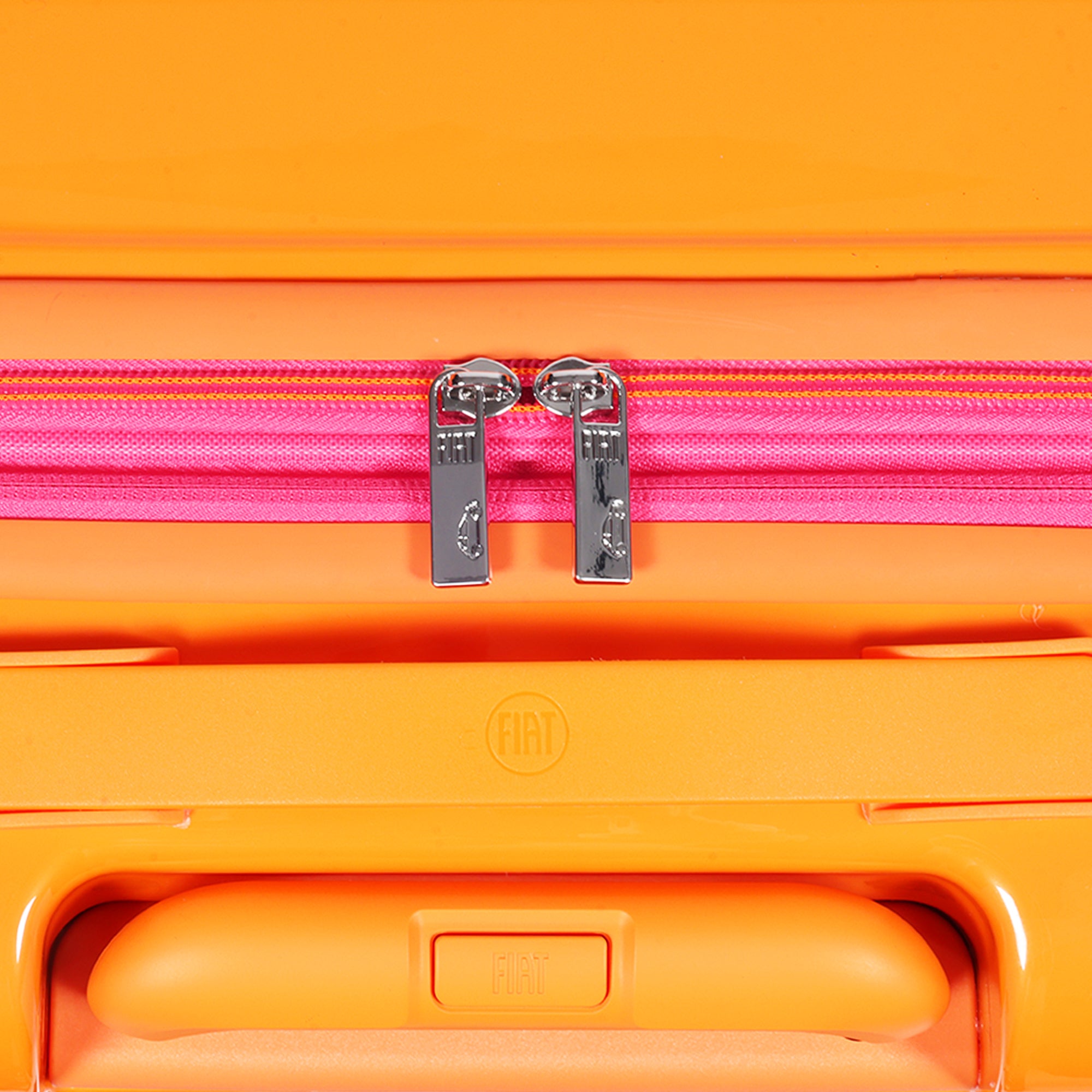 Fiat 500 x FUL 3-Piece Expandable Hardside Spinner Luggage Set – 22", 26.5", 31.5", Orange