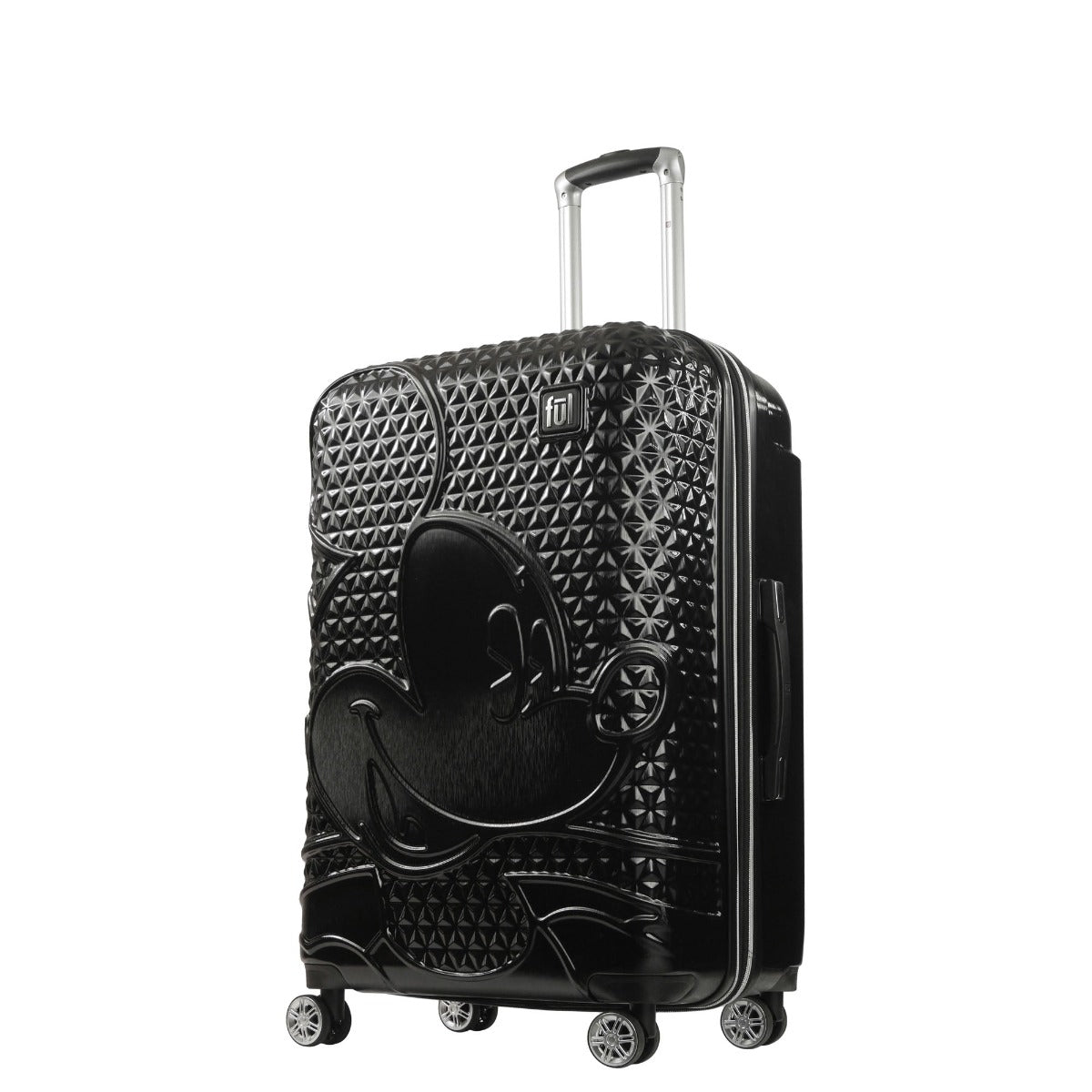 Adult 30" Disney Mickey Mouse Texture Rolling Hard Sided Black spinner suitcase rolling Luggage 