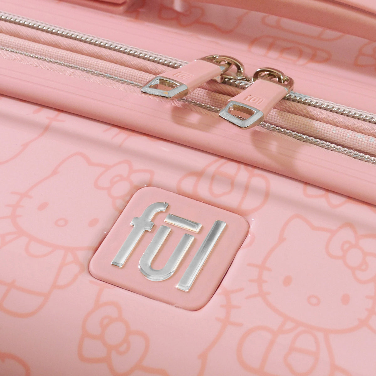 Hello Kitty All Over Print Hard-sided Pink Spinner Luggage 2 pc Set