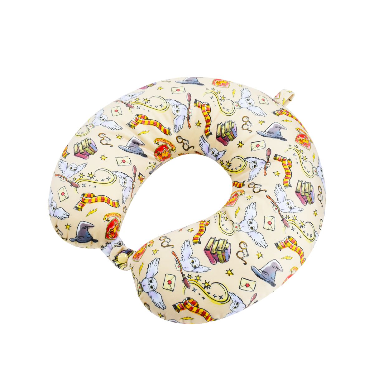 Harry Potter All over Print  Off-White Memory Foam Travel Neck Pillow 