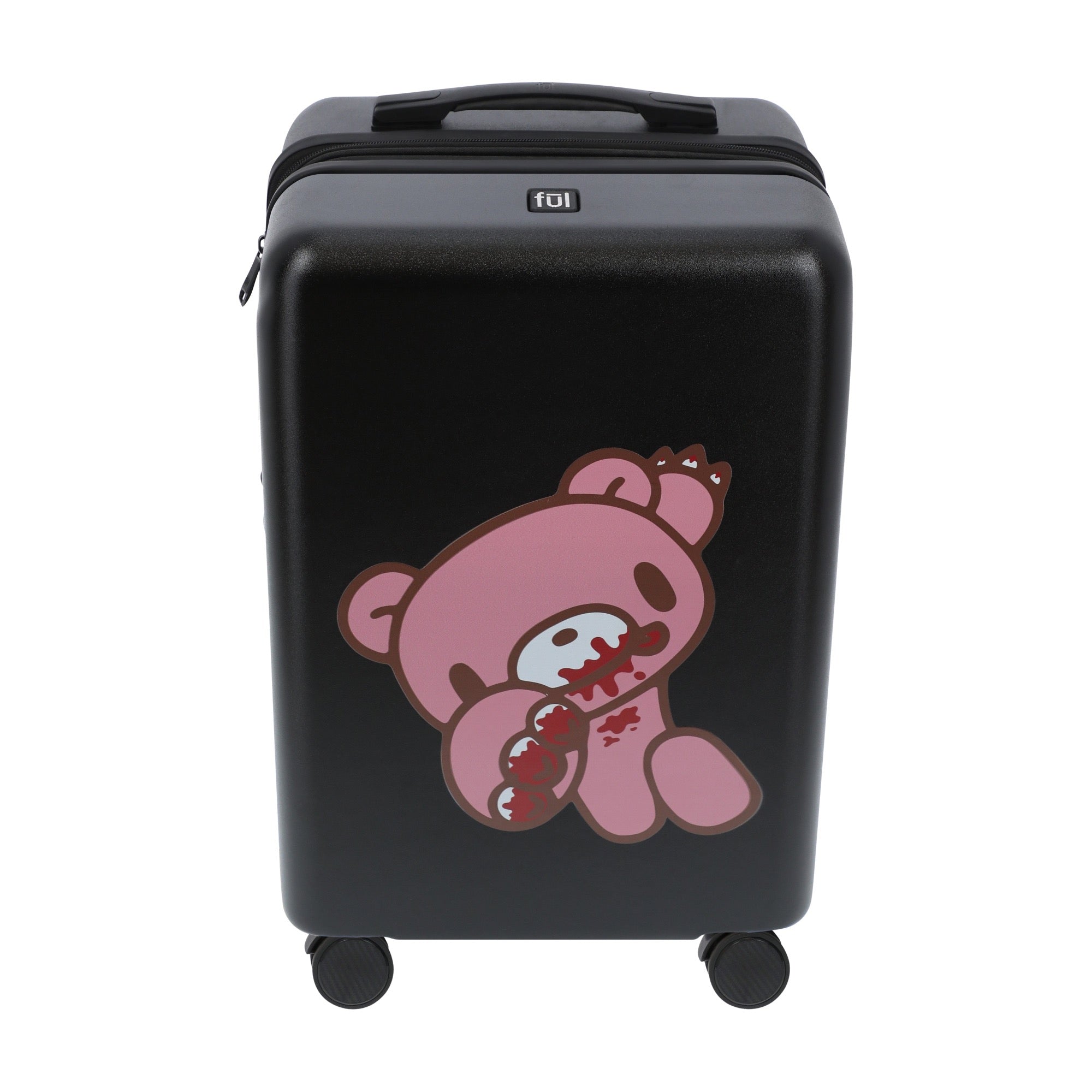Black octas gloomy bear 22.5" carry-on spinner suitcase luggage by Ful