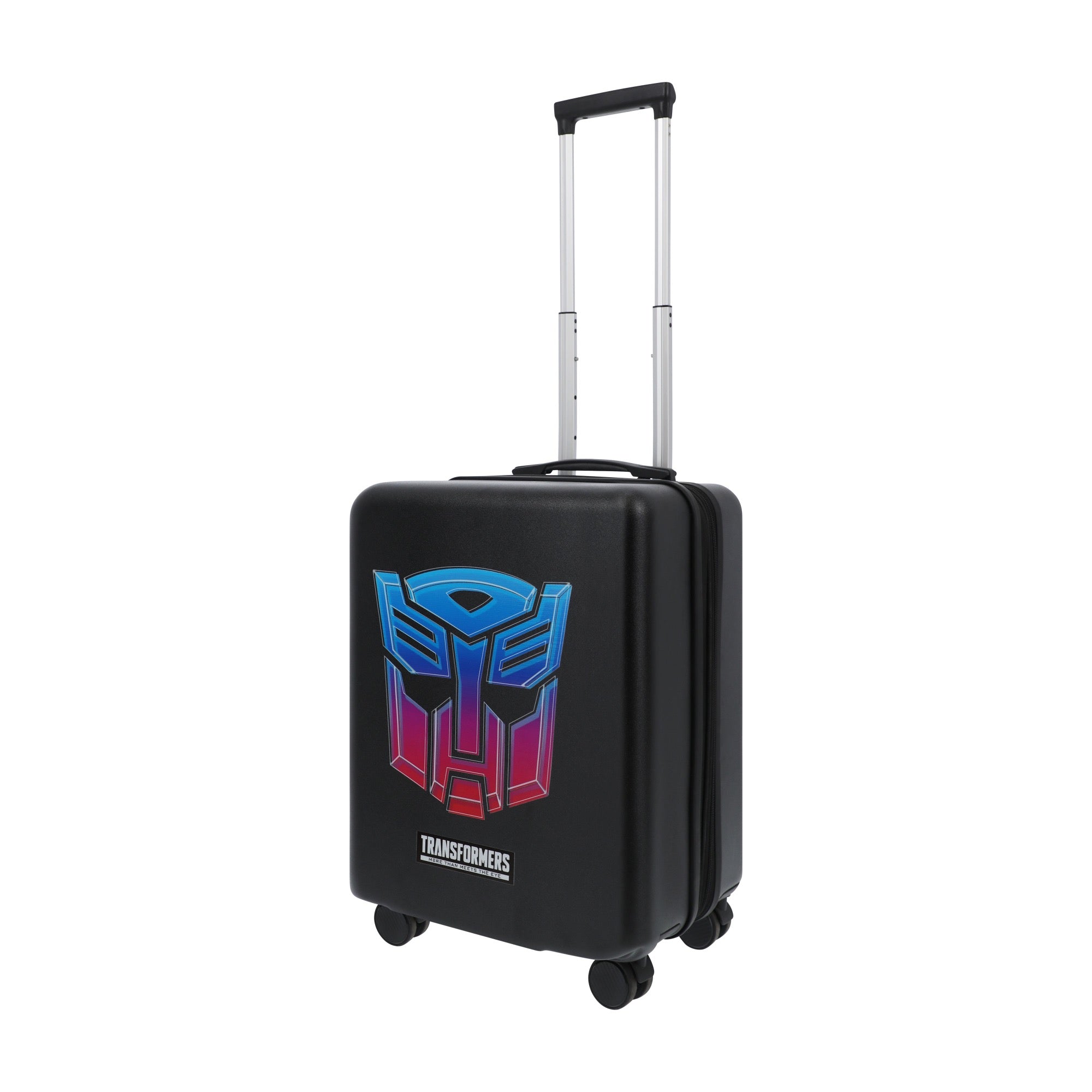 Black hasbro transformers 22.5" carry-on spinner suitcase luggage by Ful