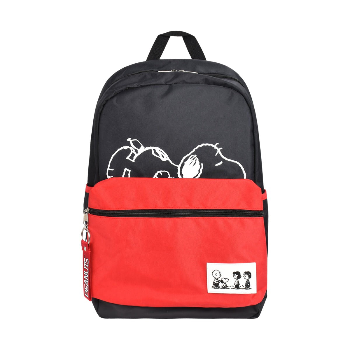 Black and Red Snoopy, Charlie Brown & Woodstock Peanuts Backpack