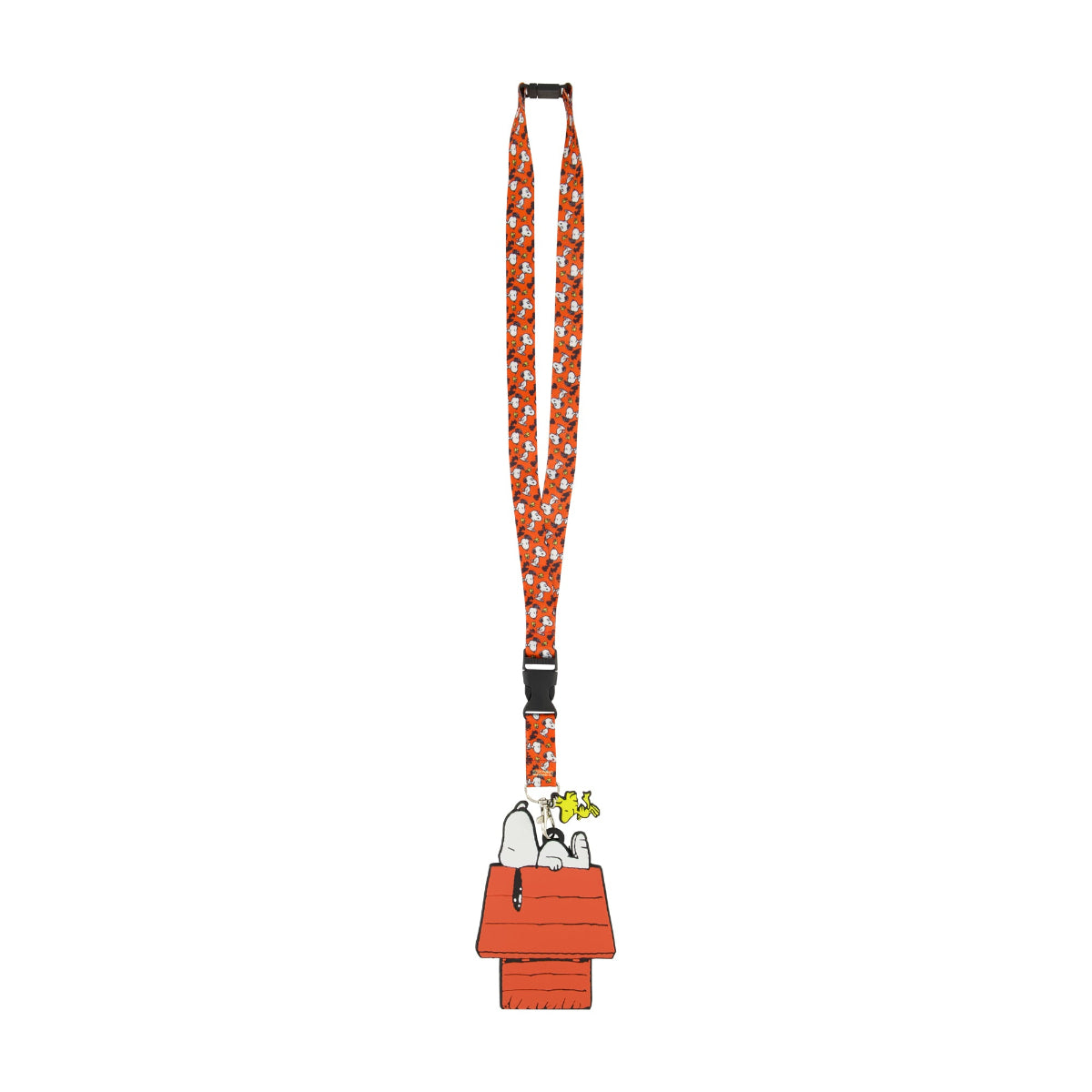 Peanuts Snoopy & Woodstock Doghouse Orange ID Lanyard