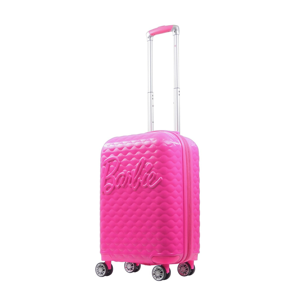 Hot pink Barbie quilted texture 22.5" carry-on luggage suitcase