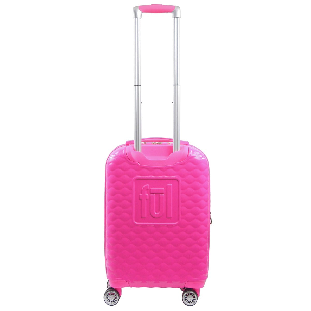 Hot pink Barbie quilted texture 22.5 carry on luggage suitcase