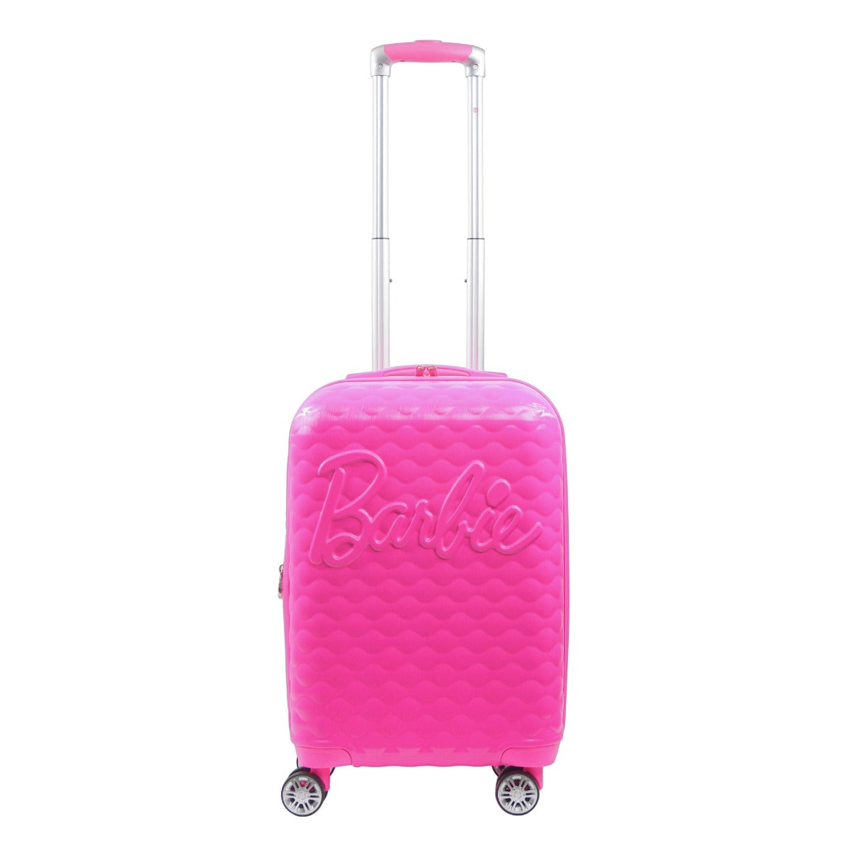 Hot pink Barbie quilted texture 22.5" hardshell carry-on spinner suitcase