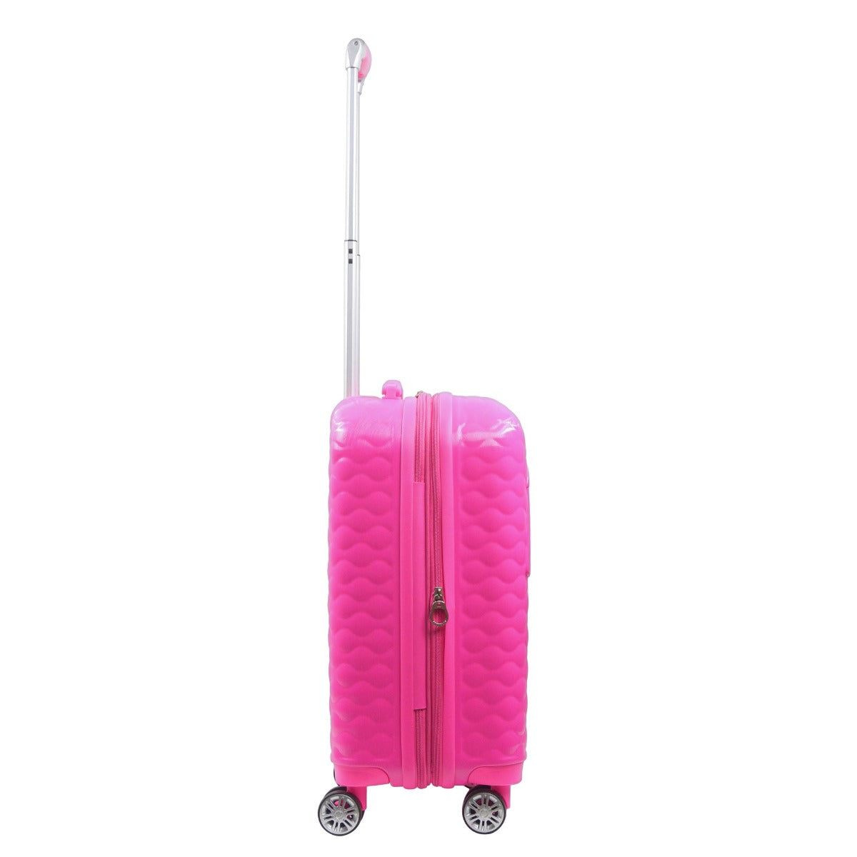 Hot pink Barbie quilted texture 22.5" carry-on rolling luggage