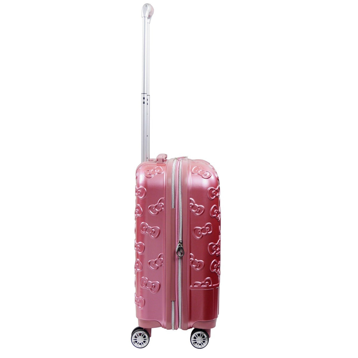 Ful X Hello Kitty Molded Portrait 22.5" pink spinner suitcase - best hard shell carry-on luggage for traveling