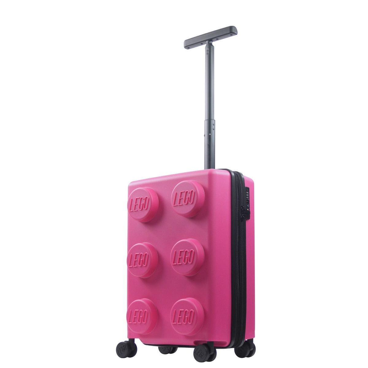 Pink Lego Signature Brick 2X3 trolley expandable 22" carry-on rolling luggage spinner suitcase