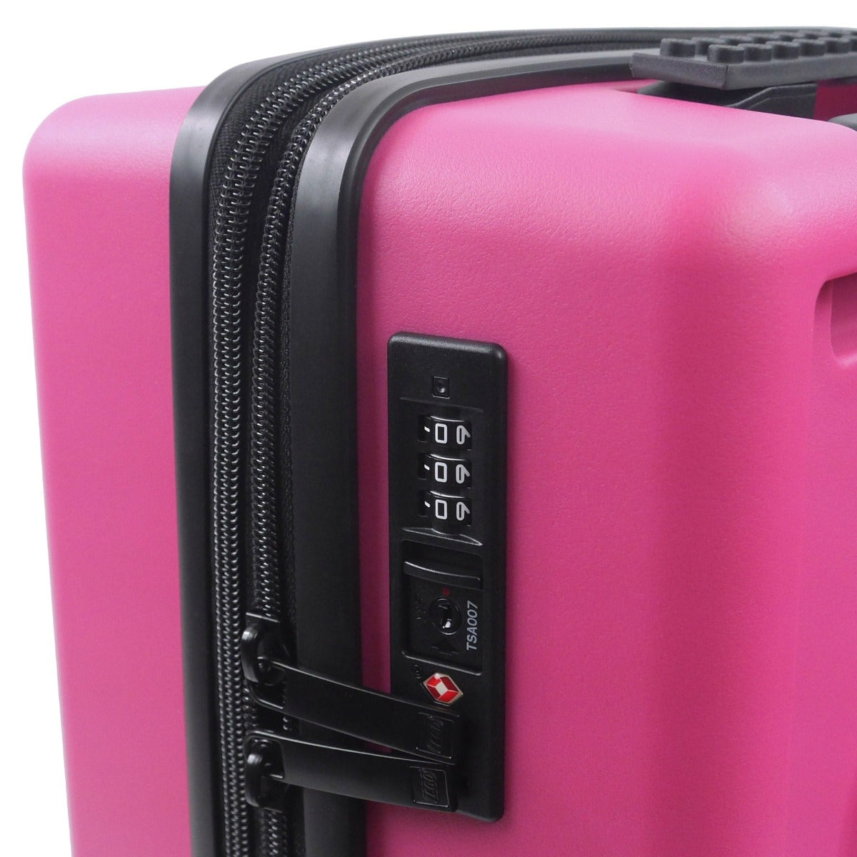 Pink Lego Signature Brick 2X3 trolley expandable 22-inch carry-on rolling luggage for travel