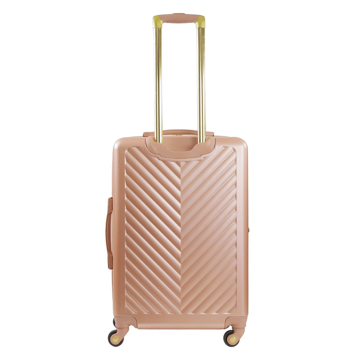 Christian Siriano Addie 25" checked luggage hardside spinner rose gold - best suitcase for travelling