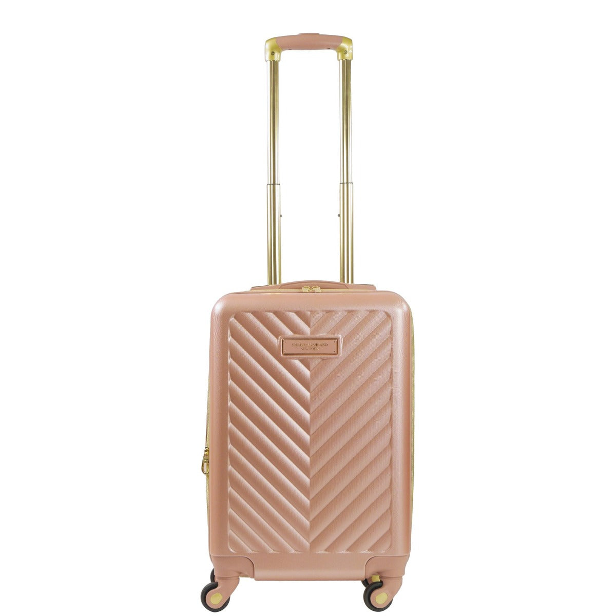 Christian Siriano Addie 22" hardside spinner suitcase luggage rose gold - best suitcases for travelling
