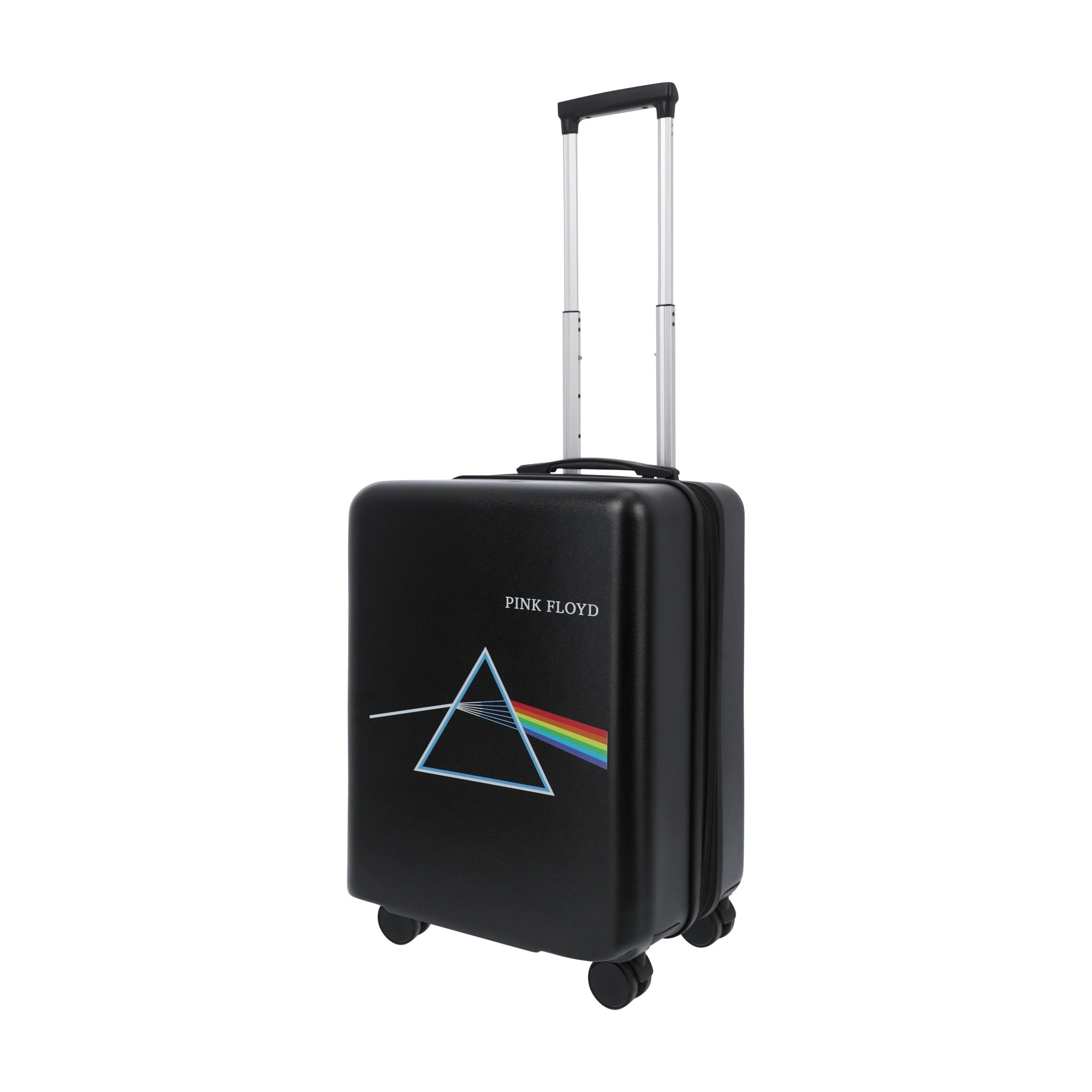 Pink Floyd 22.5" black carry-on spinner suitcase rolling luggage by Ful