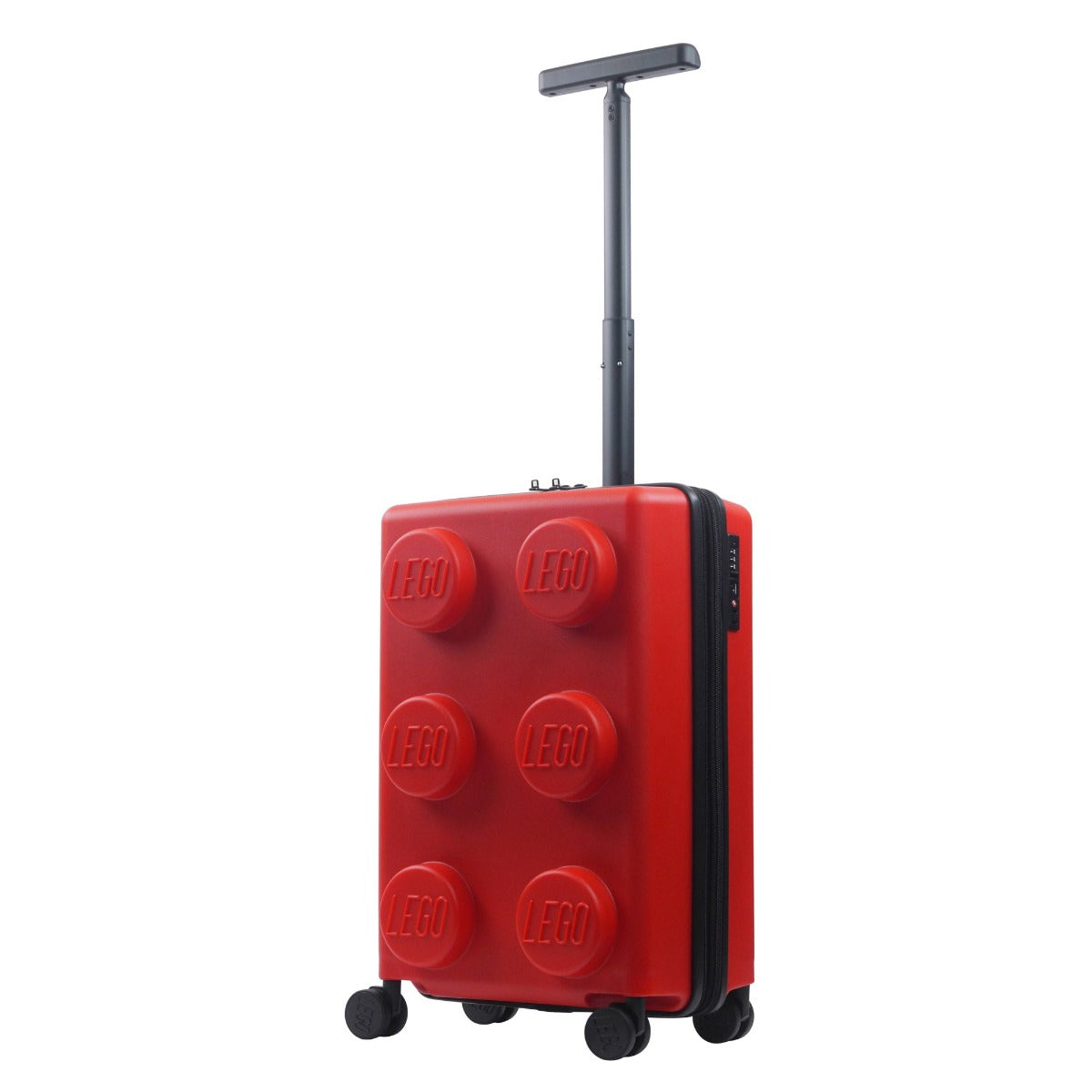 Red Lego Signature Brick 2X3 trolley 22" carry-on rolling luggage spinner suitcase