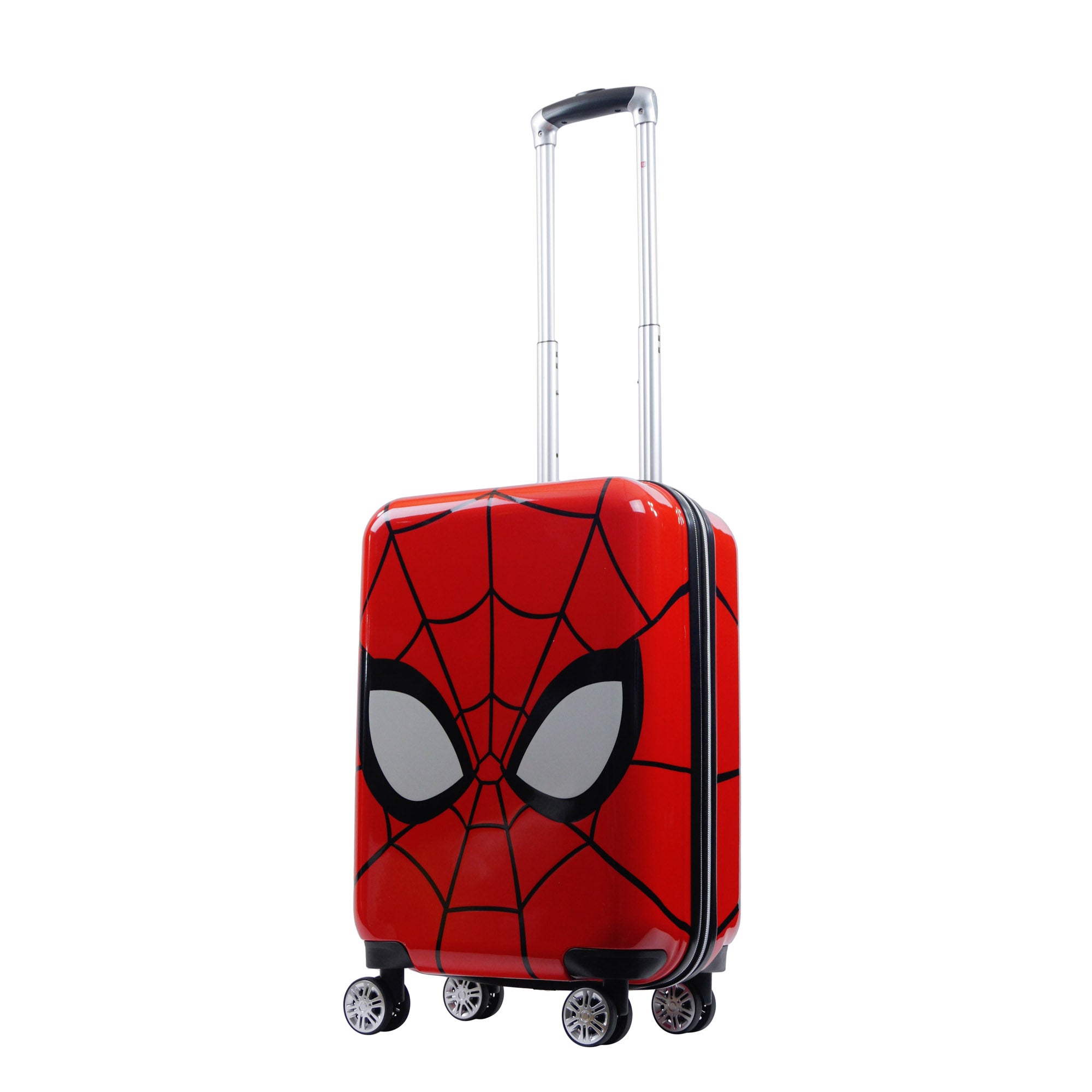 Marvel Spiderman Mask FŪL 21" Hard Rolling carry-on suitcase Luggage, Red-best suitcases for traveling