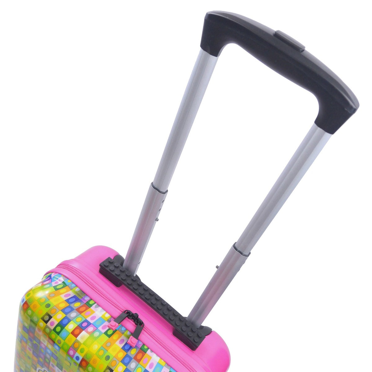 Pink Lego Play Date Hey Minifigures 18-inch suitcase - best kids carry-on rolling luggage for travel