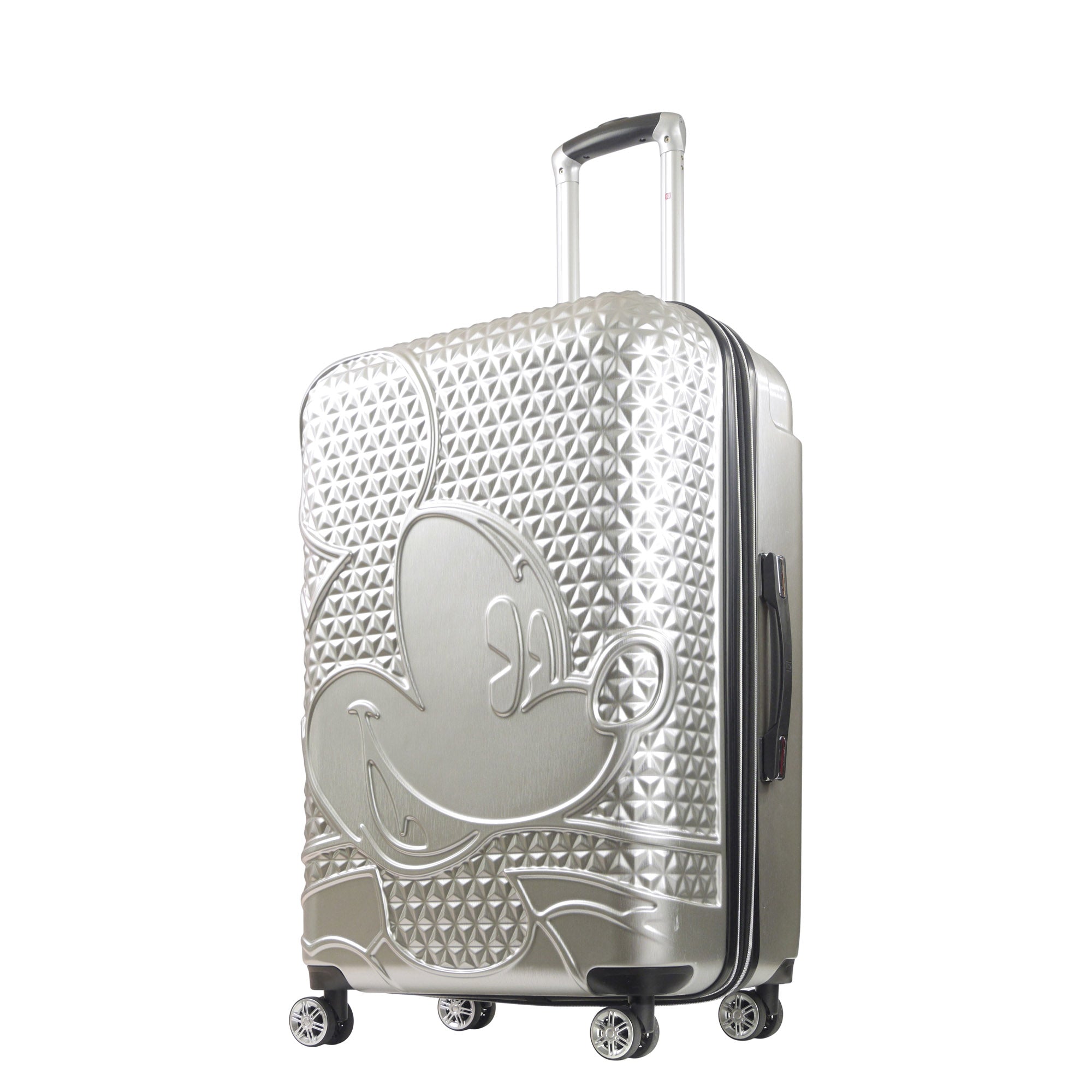 Mickey Mouse Rolling Luggage FŪL Disney Suitcase 30" Silver