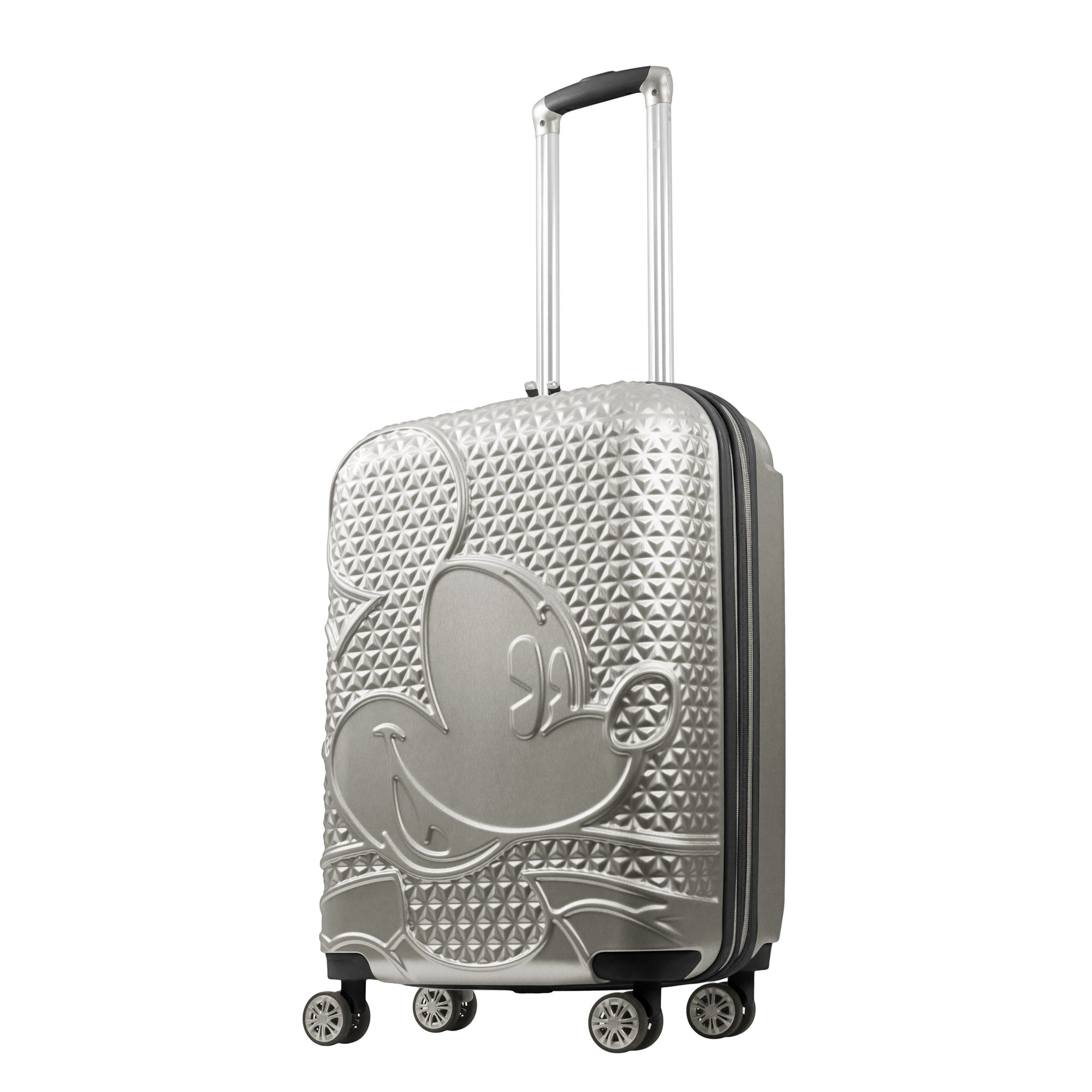 Mickey Mouse Rolling Luggage FŪL Disney Luggage 26" Silver