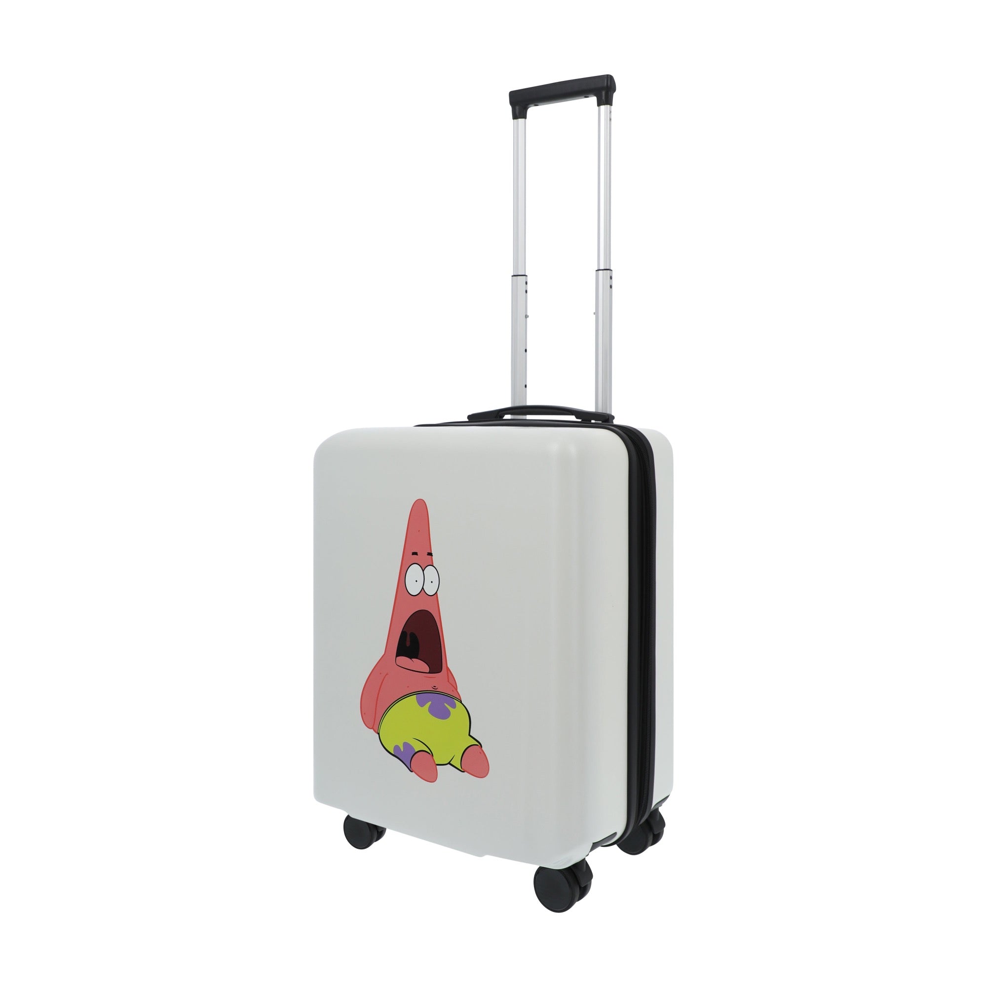 White Nickelodeon Spongebob-patrick 22.5" carry-on spinner suitcase luggage by Ful