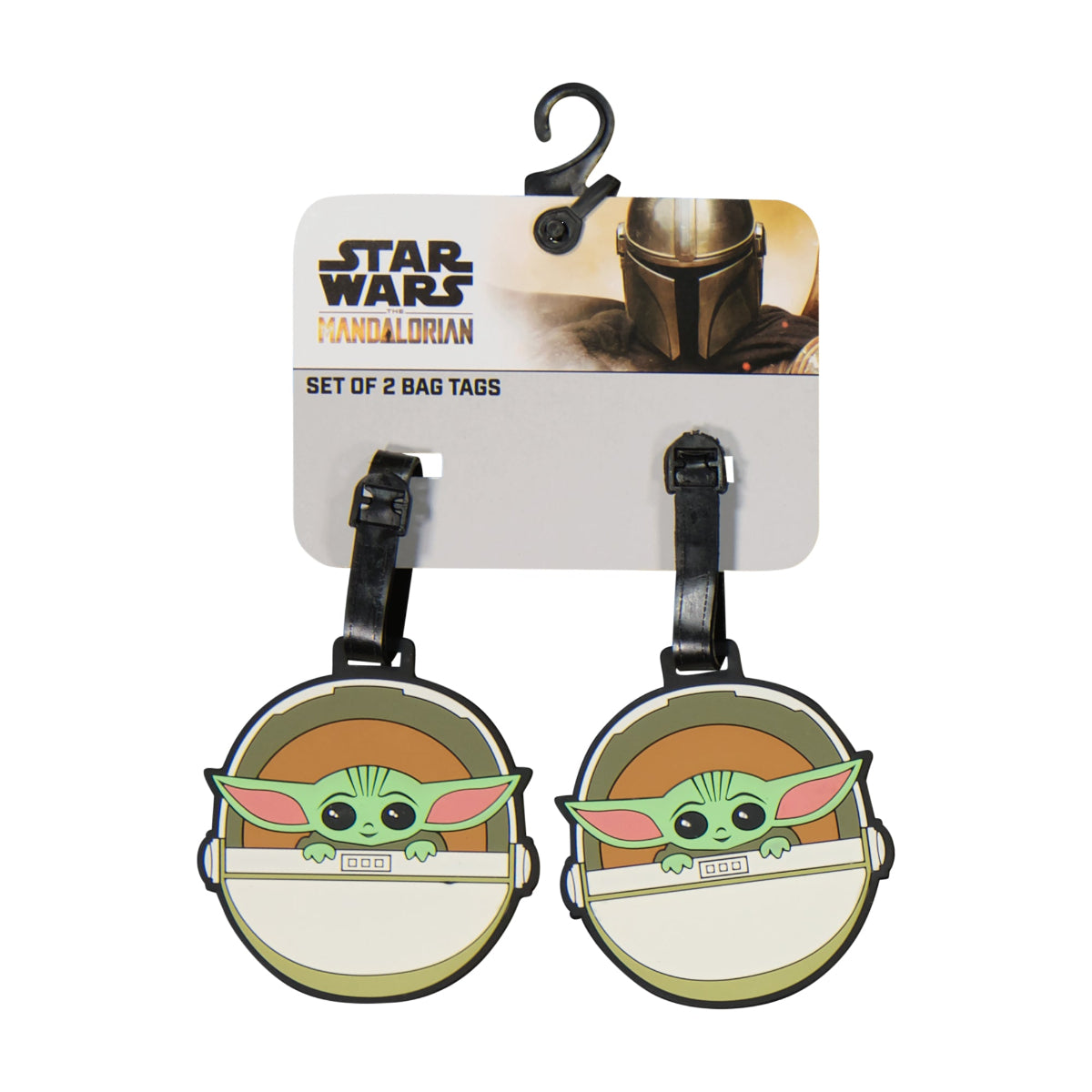 Star Wars Grogu 2-Piece Beige Pod Luggage Tag Set