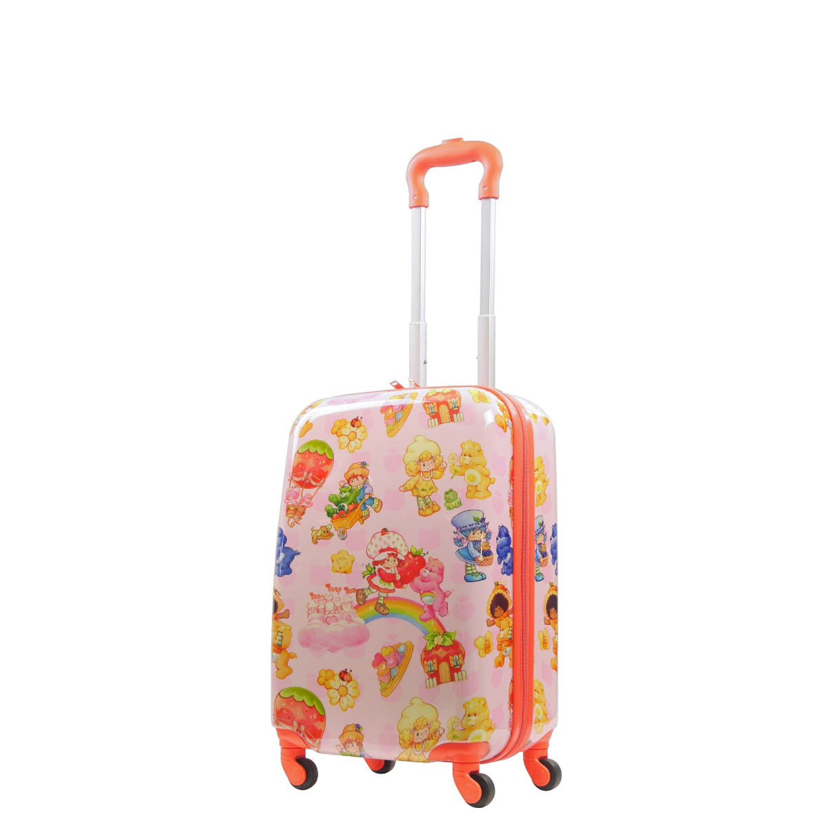 Make every adventure sweet with the Strawberry Shortcake and Care Bears 2-Piece Travel Set by Ful, a 21" rolling suitcase with a matching 13" backpack.