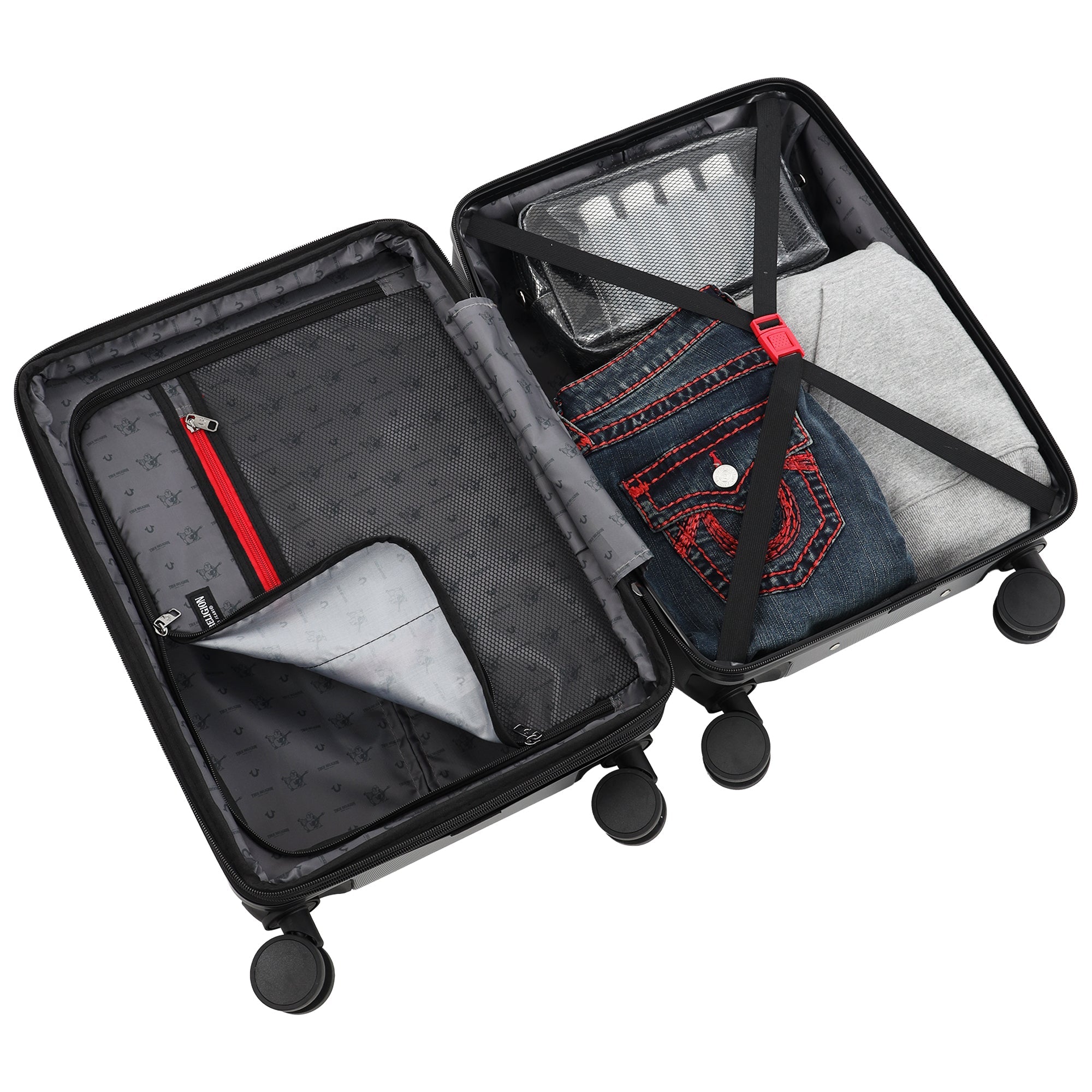 True Religion ABS 22" Expandable Hardside Carry-On Spinner Luggage