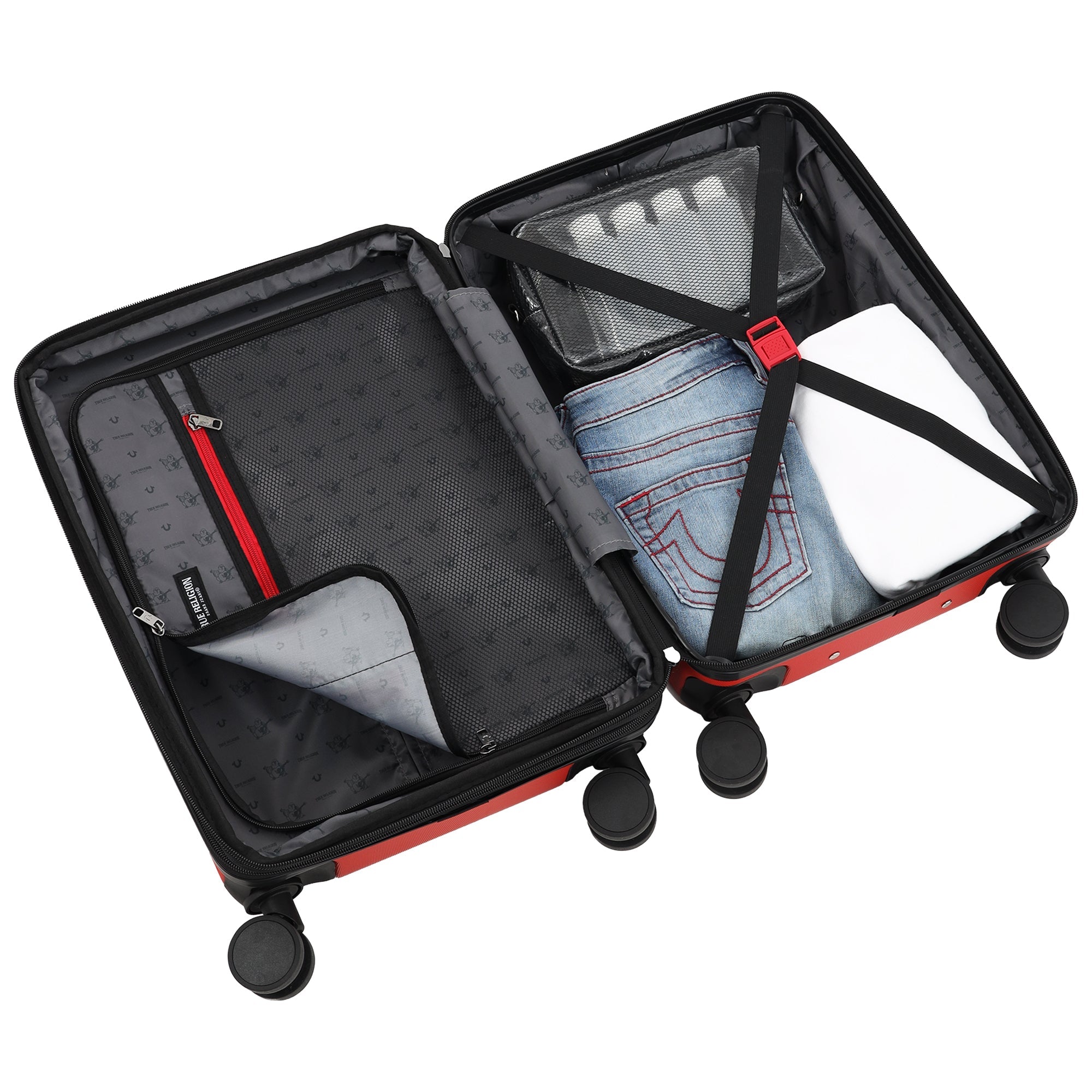 True Religion Molded U 22" Expandable Hardside Carry-On Spinner Luggage