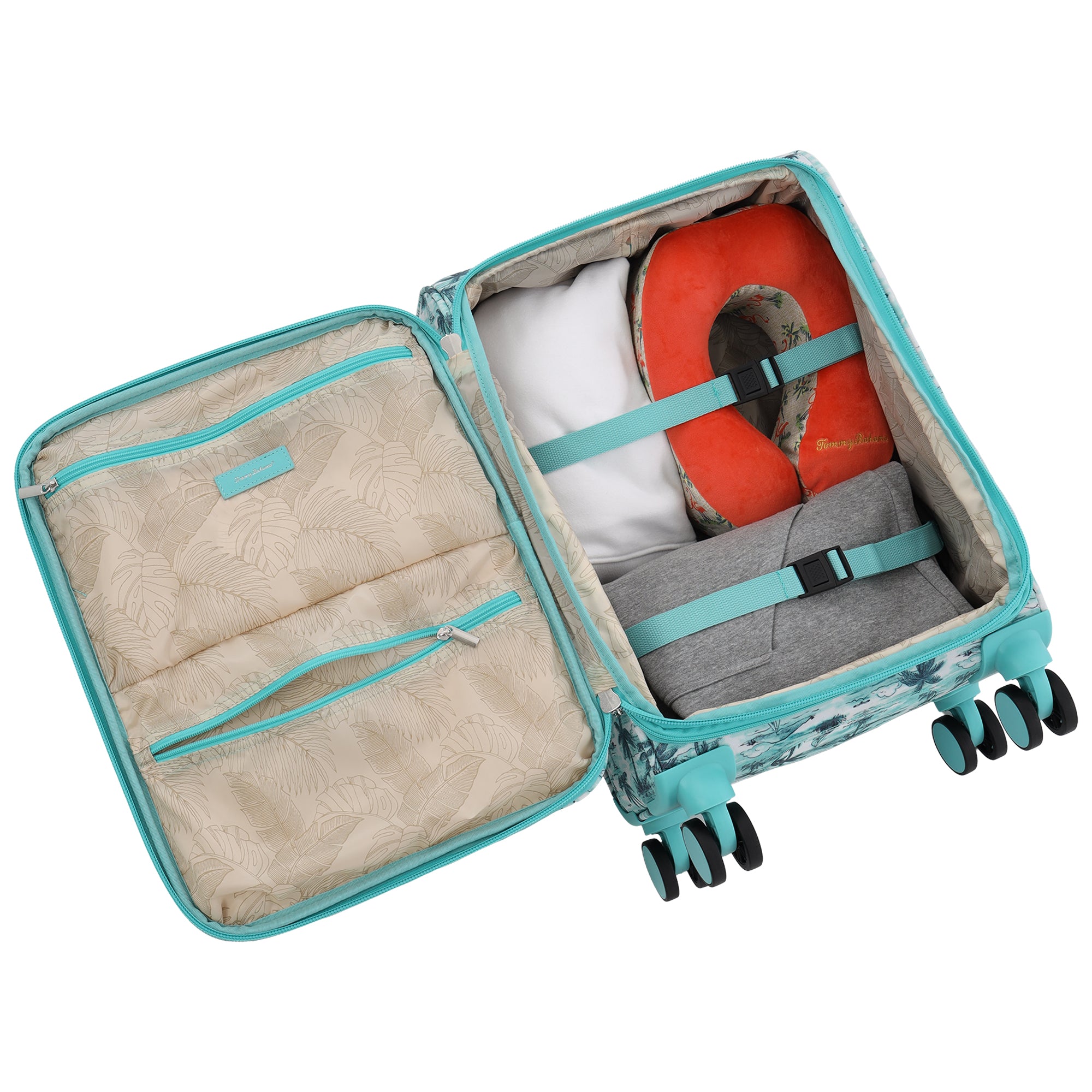 Tommy Bahama Palm Print 3-Piece Expandable Softside Spinner Luggage Set
