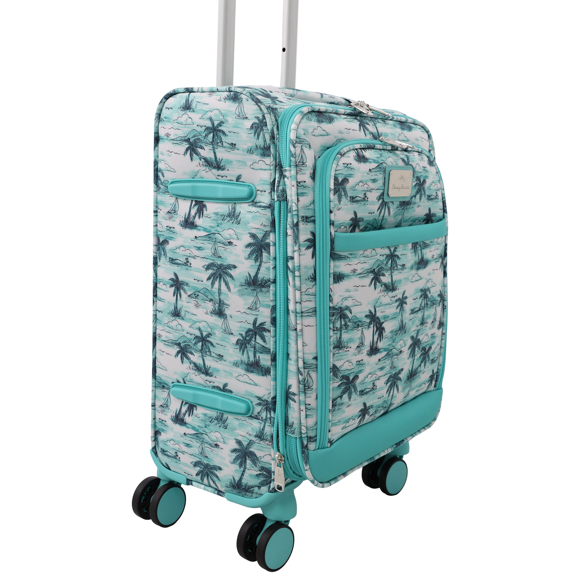 Tommy Bahama Palm Print 21.5" Expandable Softside Carry-On Spinner