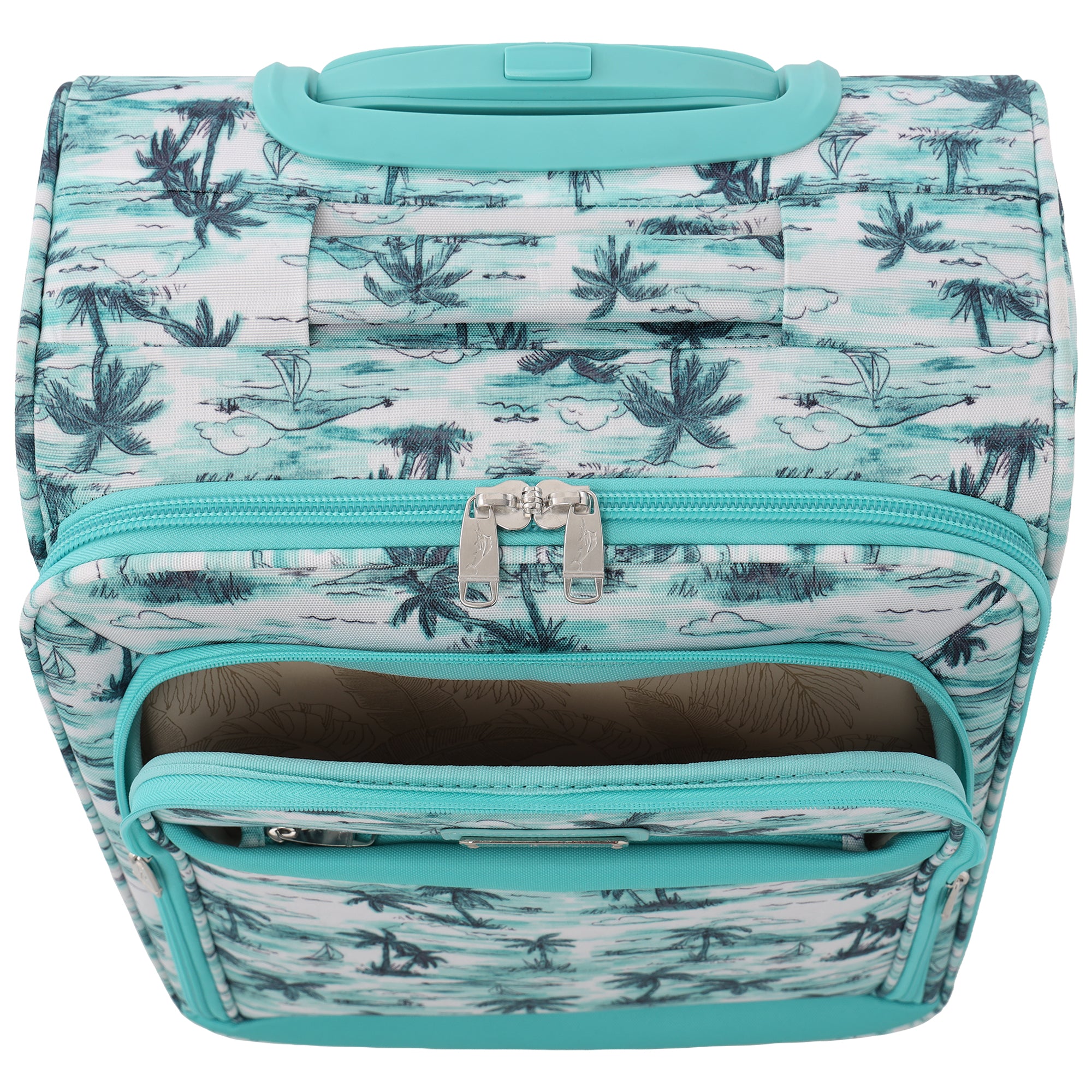 Tommy Bahama Palm Print 21.5" Expandable Softside Carry-On Spinner