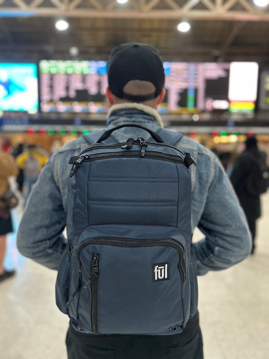 ful tactics collection phantom backpack navy blue - technology safe backpacks