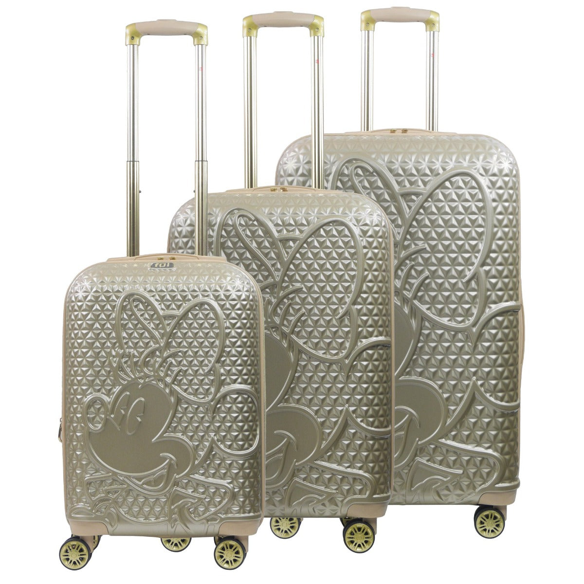 Taupe Ful Disney Minnie Mouse rolling luggage 3 piece set