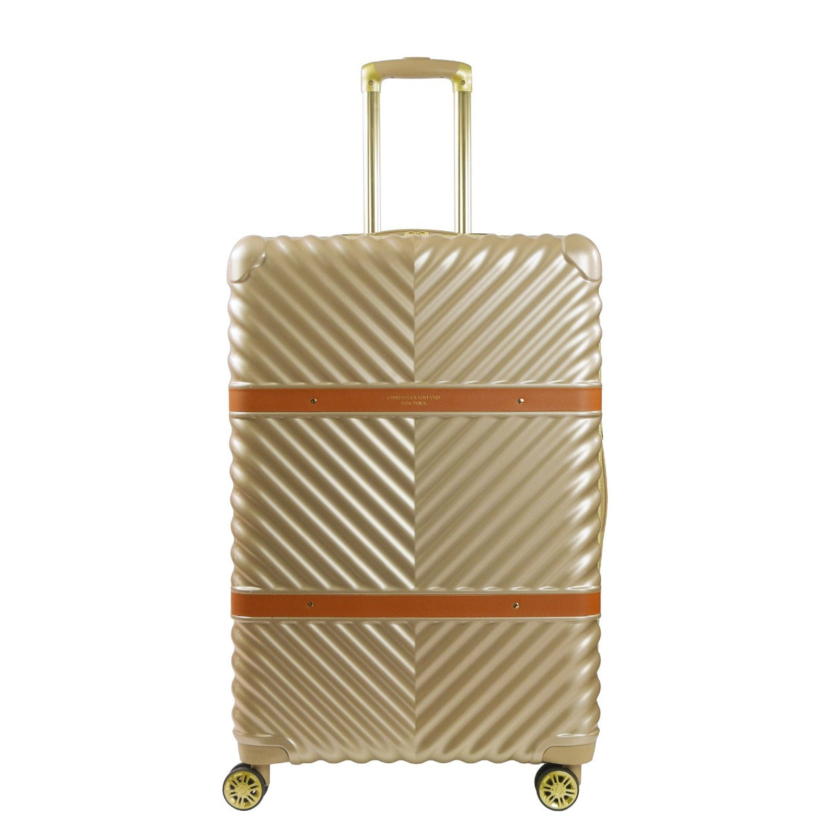 Christian Siriano New York Stella 29" hardside spinner luggage taupe - best checked suitcase for travel