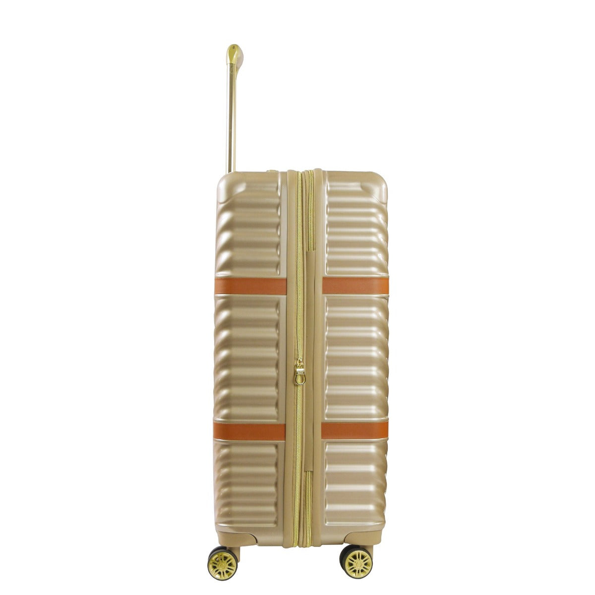 Christian Siriano New York Stella 29" hardside spinner luggage taupe - best durable suitcase for travelling