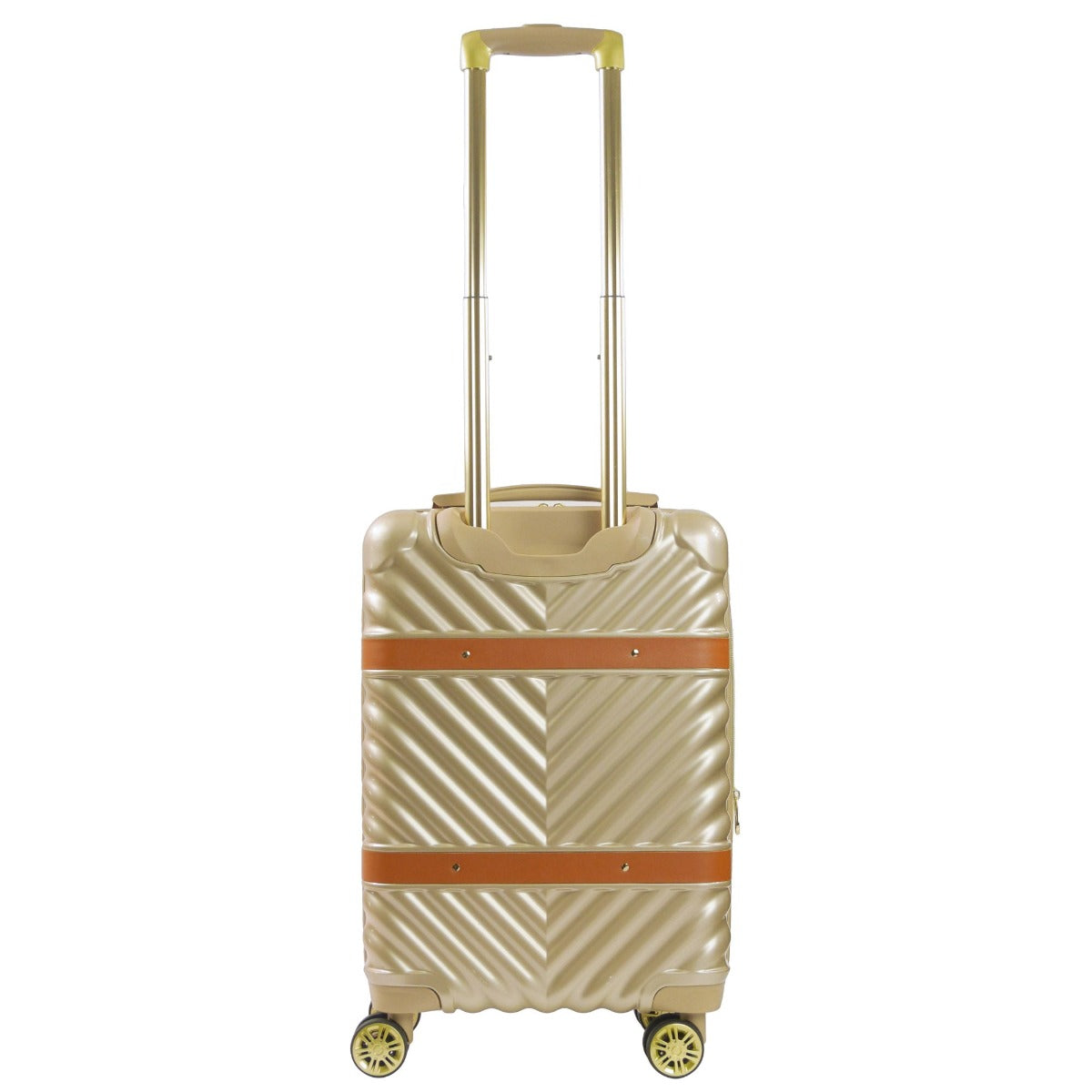 Christian Siriano New York Stella 22" carry on hardside spinner luggage taupe - best durable suitcase for travel