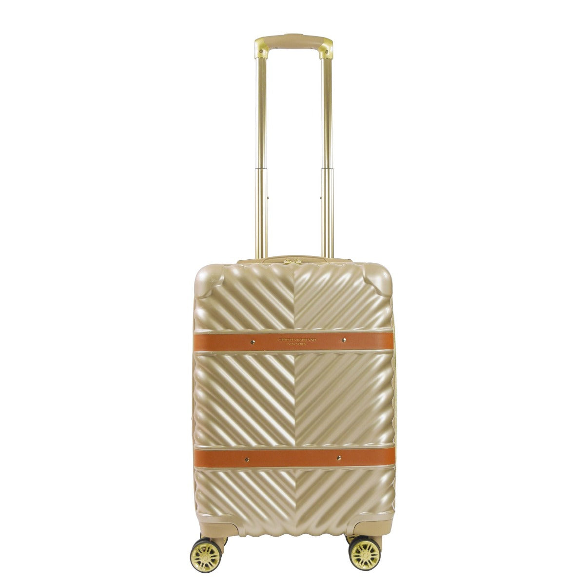 Christian Siriano New York Stella 22 inch hardside spinner luggage taupe - best carry on suitcases suitcase for travelling
