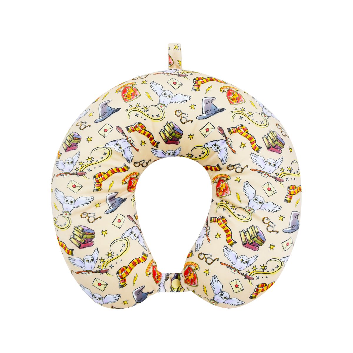 Harry Potter All over Print  Off-White Memory Foam Travel Neck Pillow 