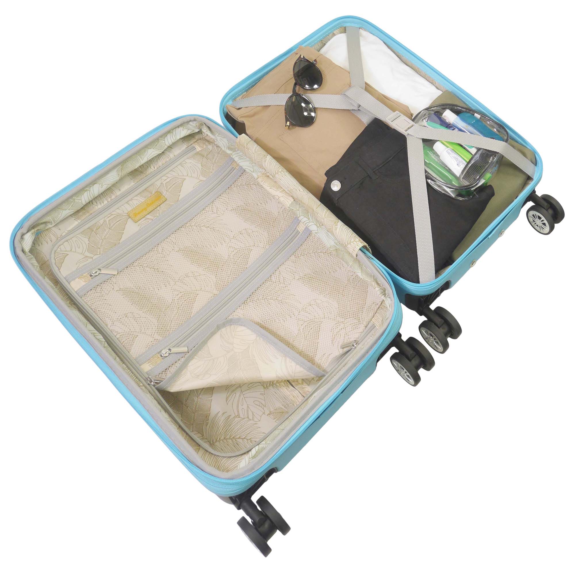 Tommy Bahama 3-Piece Hardside Luggage Set with 3D Pineapple – 30", 26" & 21.5" Spinner Suitcases