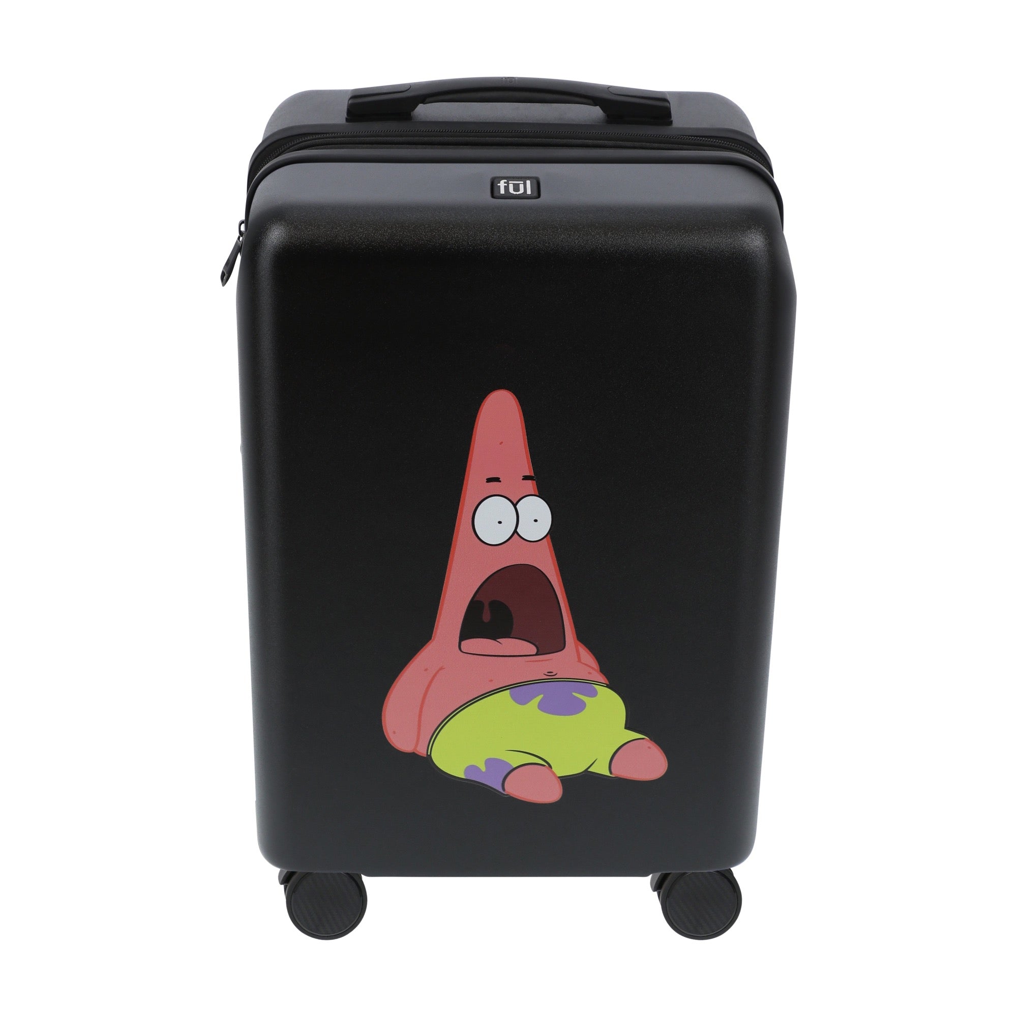 Black nickelodeon spongebob-patrick 22.5" carry-on spinner suitcase luggage by Ful