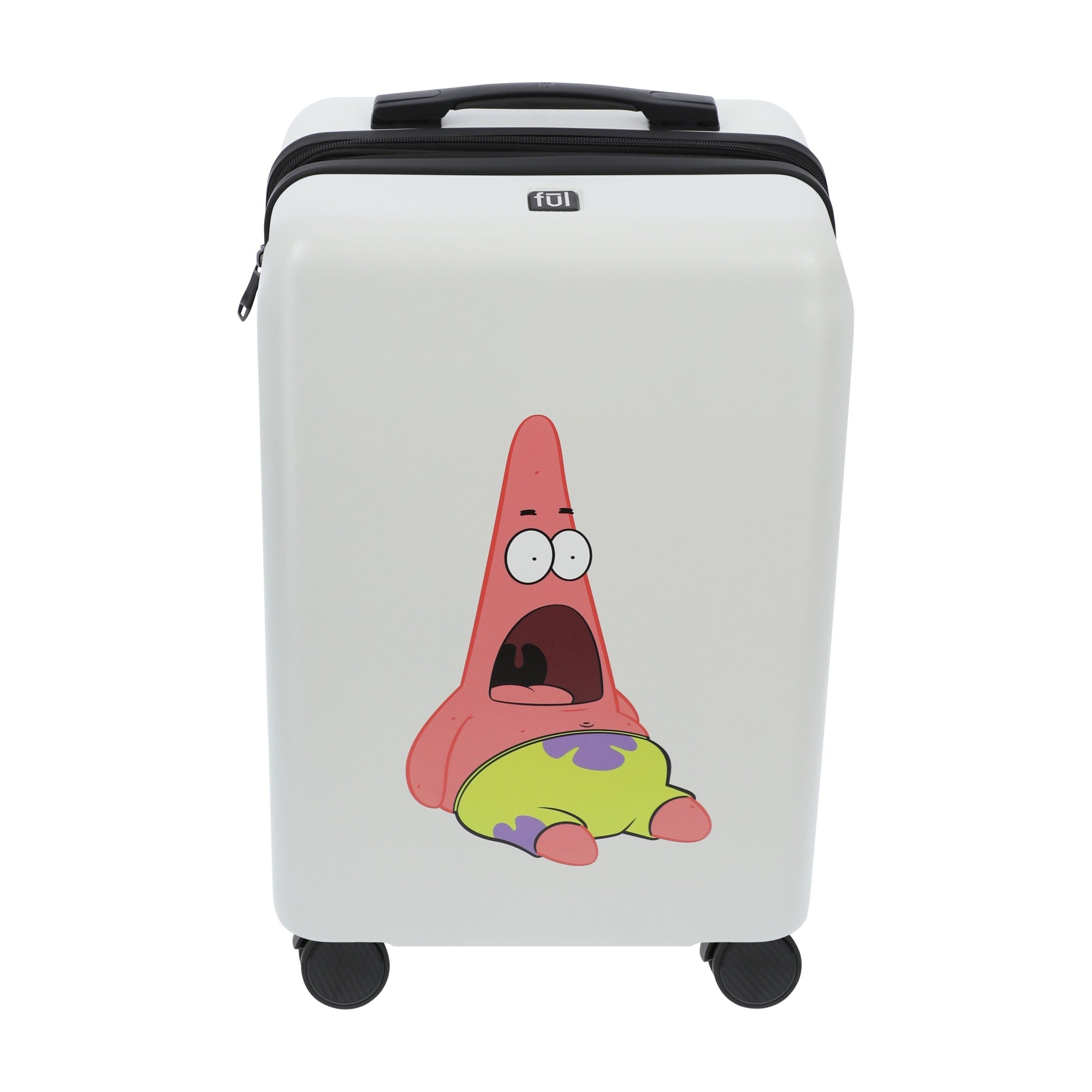 White nickelodeon spongebob-patrick 22.5" carry-on spinner suitcase luggage by Ful